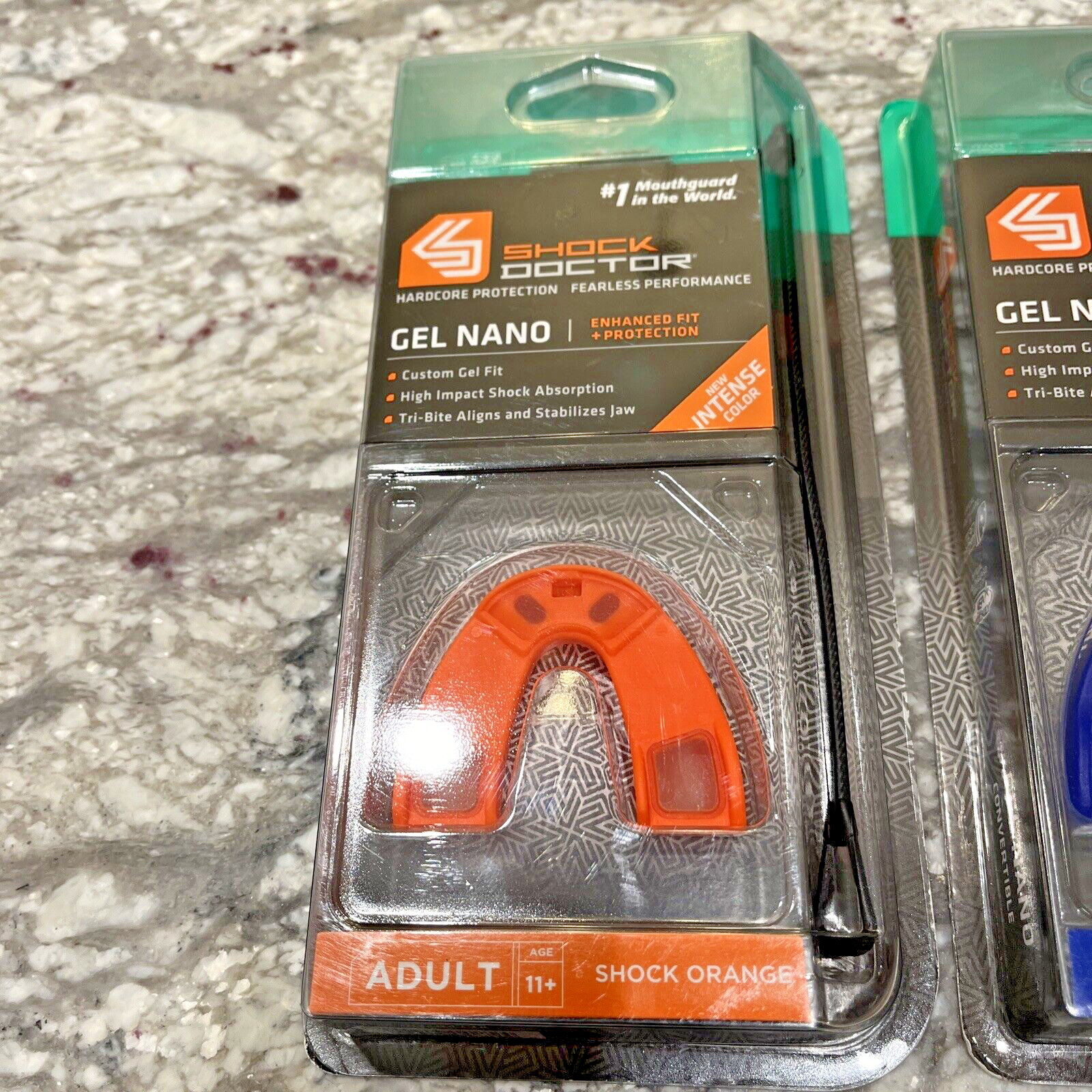 NEW - Two Shock Doctor Gel Nano ADULT Mouthpiece Mouth Guard