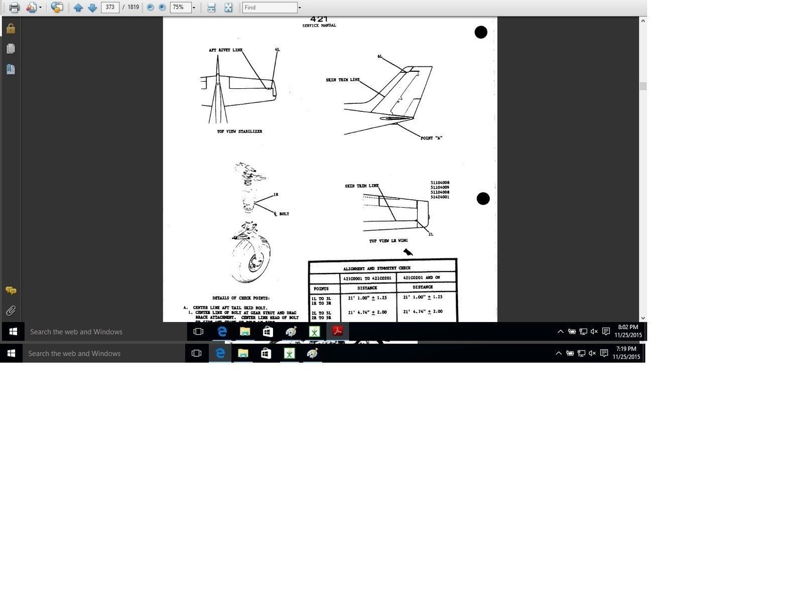 Cessna 421 C maintenance library service manual set n engine w A/Ds