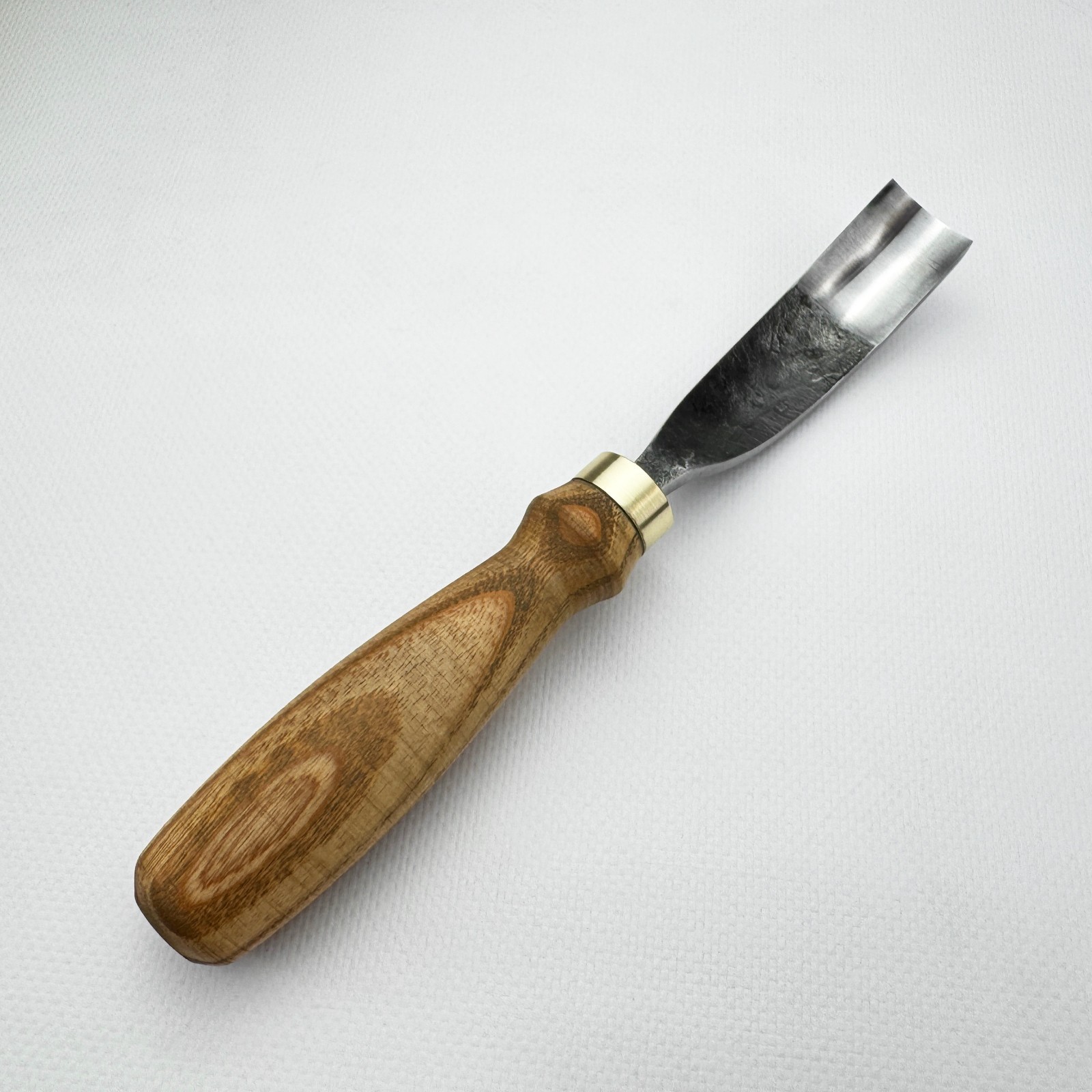 Wood Carving Gouge – Hand-Forged 52100 Steel, Ash Handle, Sharp Curved Chisel