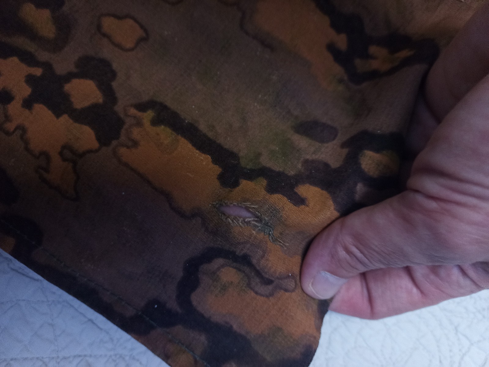 100% Original WWll Waffen SS camouflage material Oak-B pattern 20.5" X 17.5"