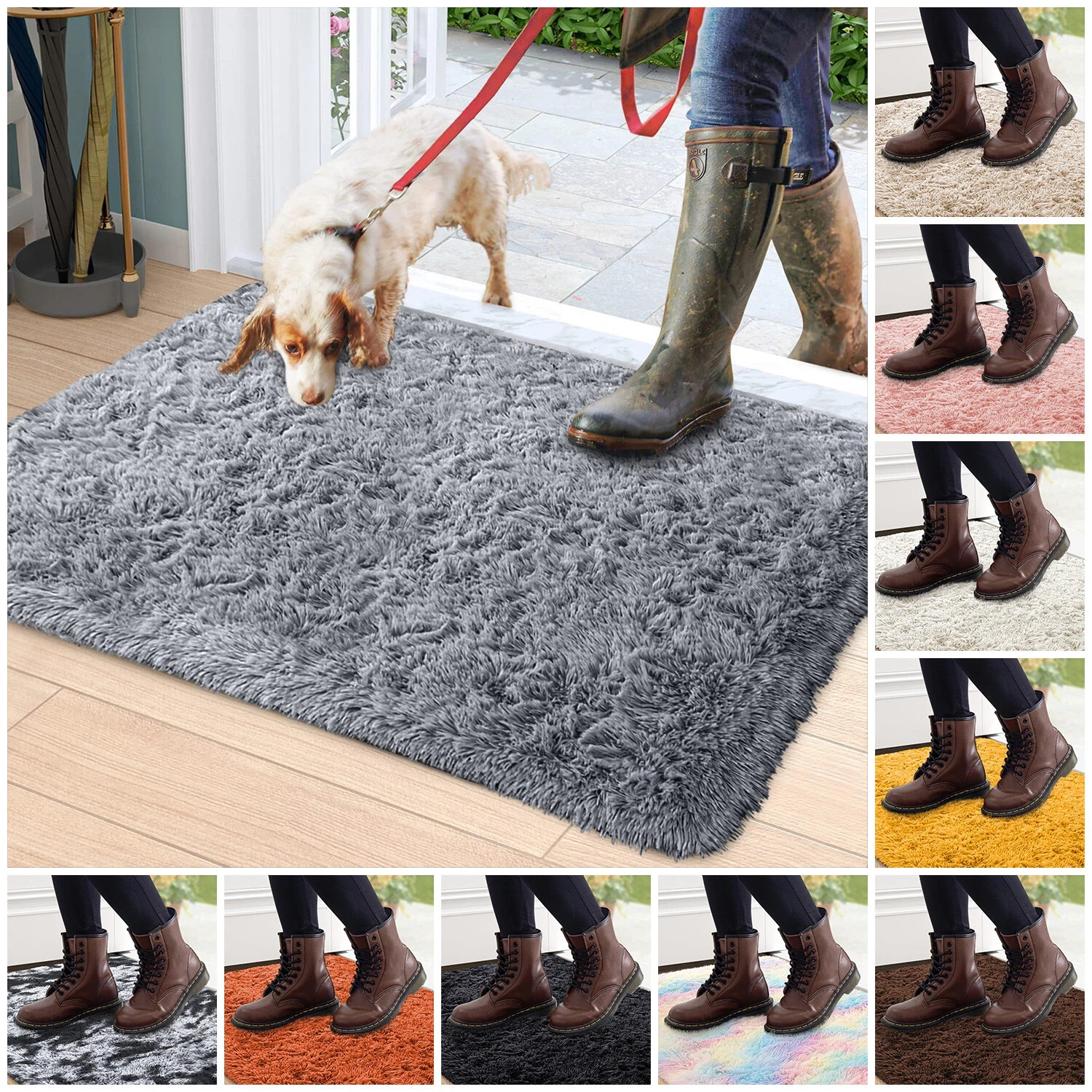 Non Slip Large Indoor Door Mat Entrance Rug Dirt Trapper Washable Barrier Mats