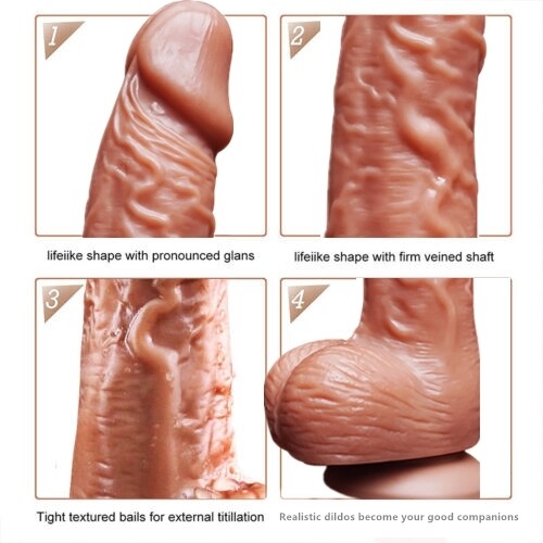 5.3" Dildo For Men Gay Anal Realistic Silicone Penis Suction Cup Women Sex Toy
