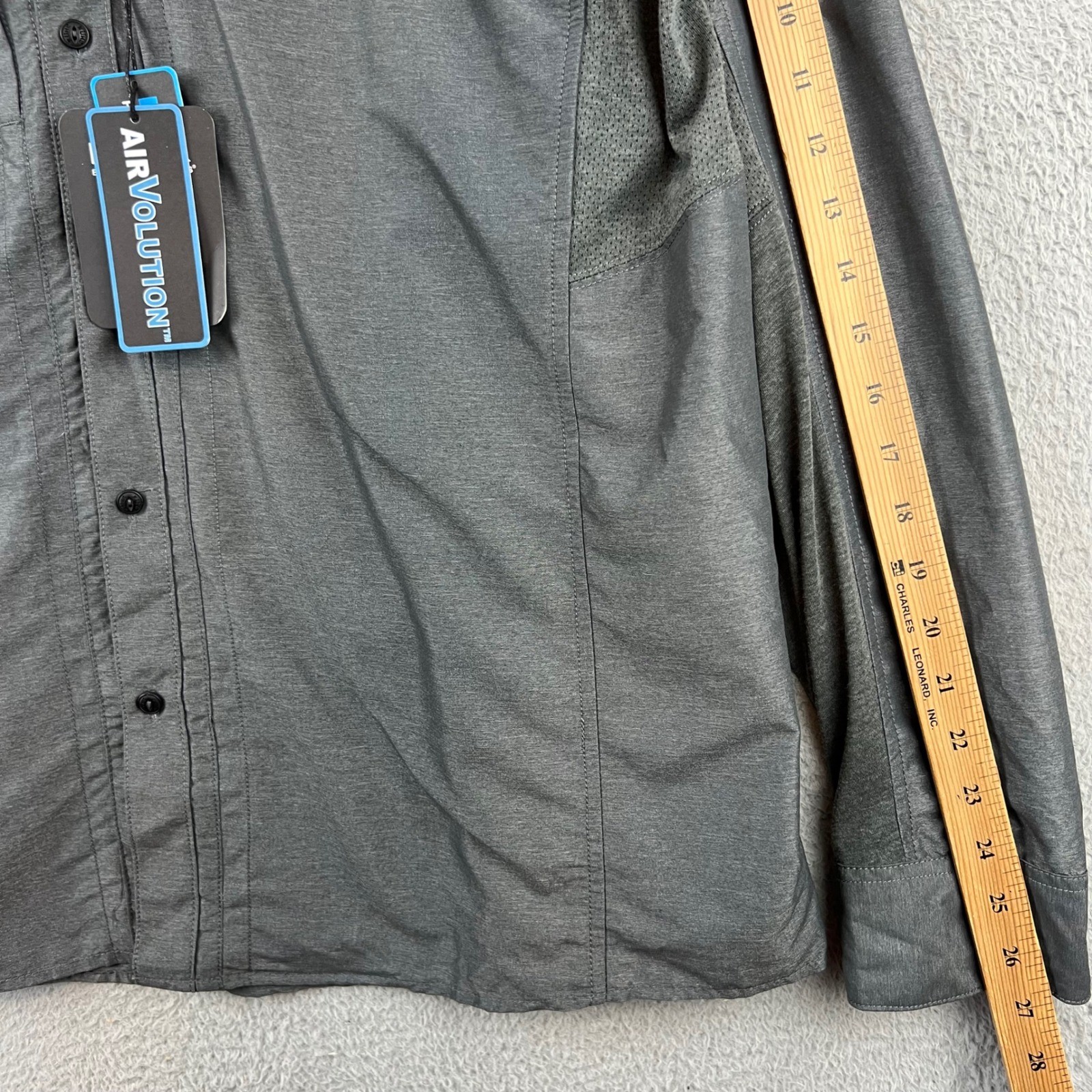 New Kuhl Mens Airvolution Long Sleeve Button Up Shirt Carbon UPF 30+ XXL