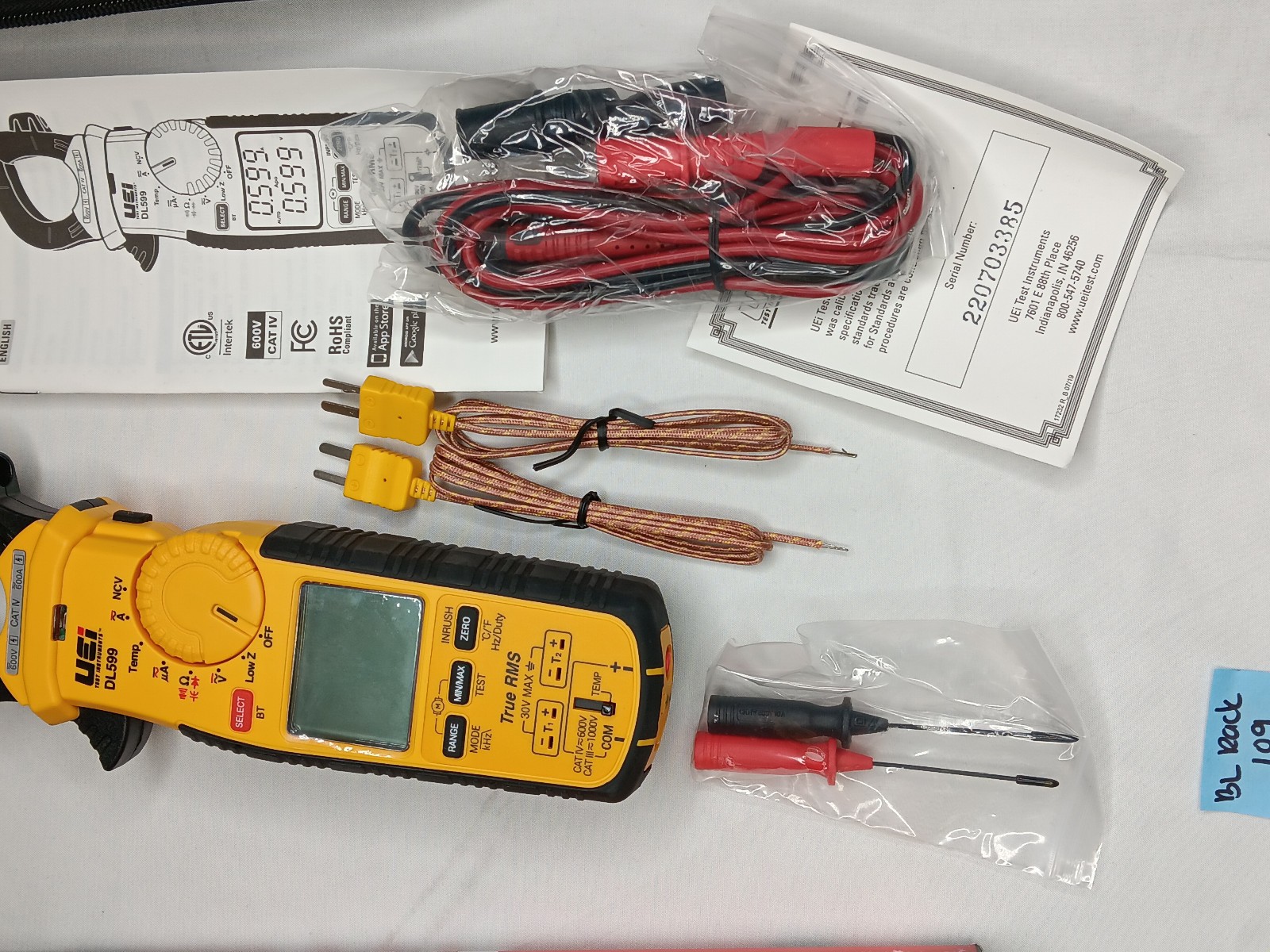 UEi DL599 Wireless TRMS Clamp Meter with Motor Testing