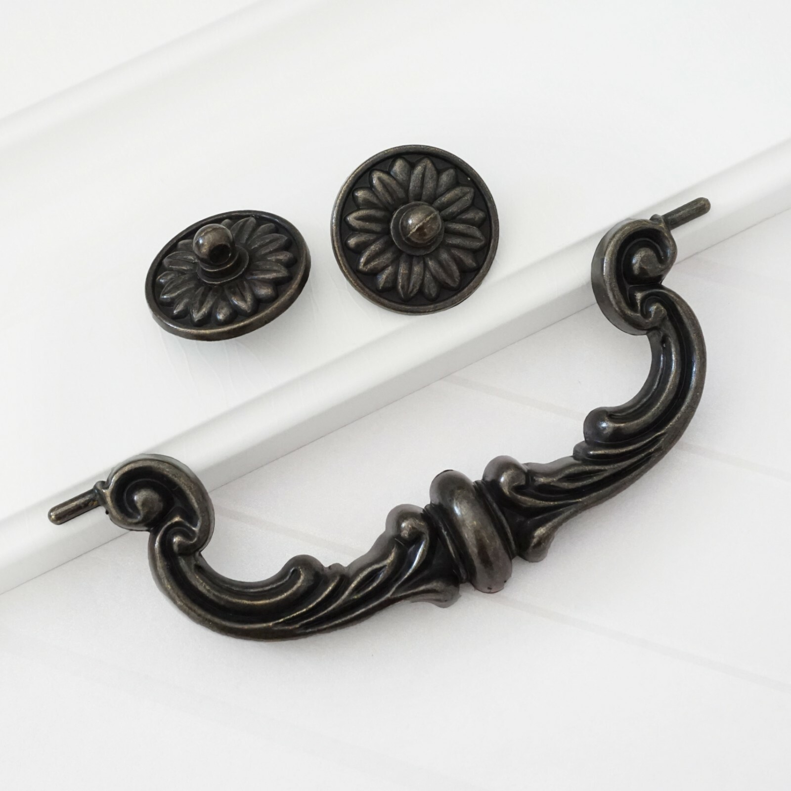 Drop Bail Dresser Pull Handle Drawer Pulls Rustic Antique Black Bronze