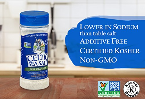 Selina Naturally Celtic Sea Salt Fine Ground Shaker Jar 8 oz