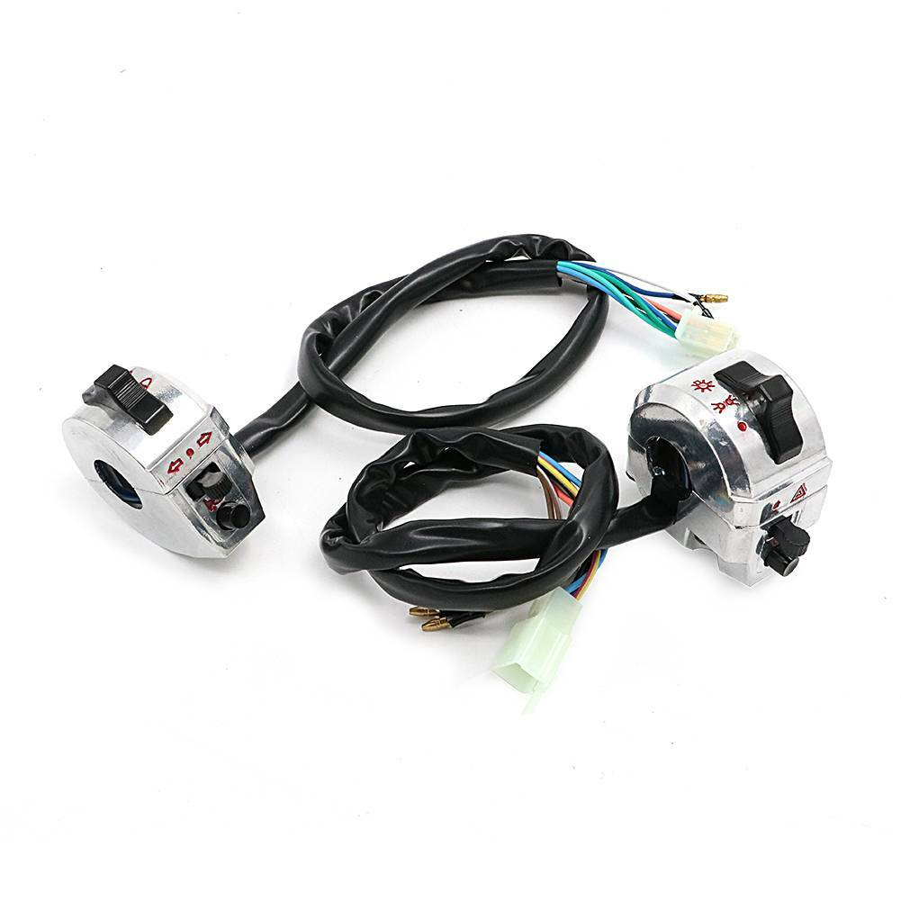 7/8" Motorcycle Chrome Handlebar Horn Turn Signal Light Switch Control Universal