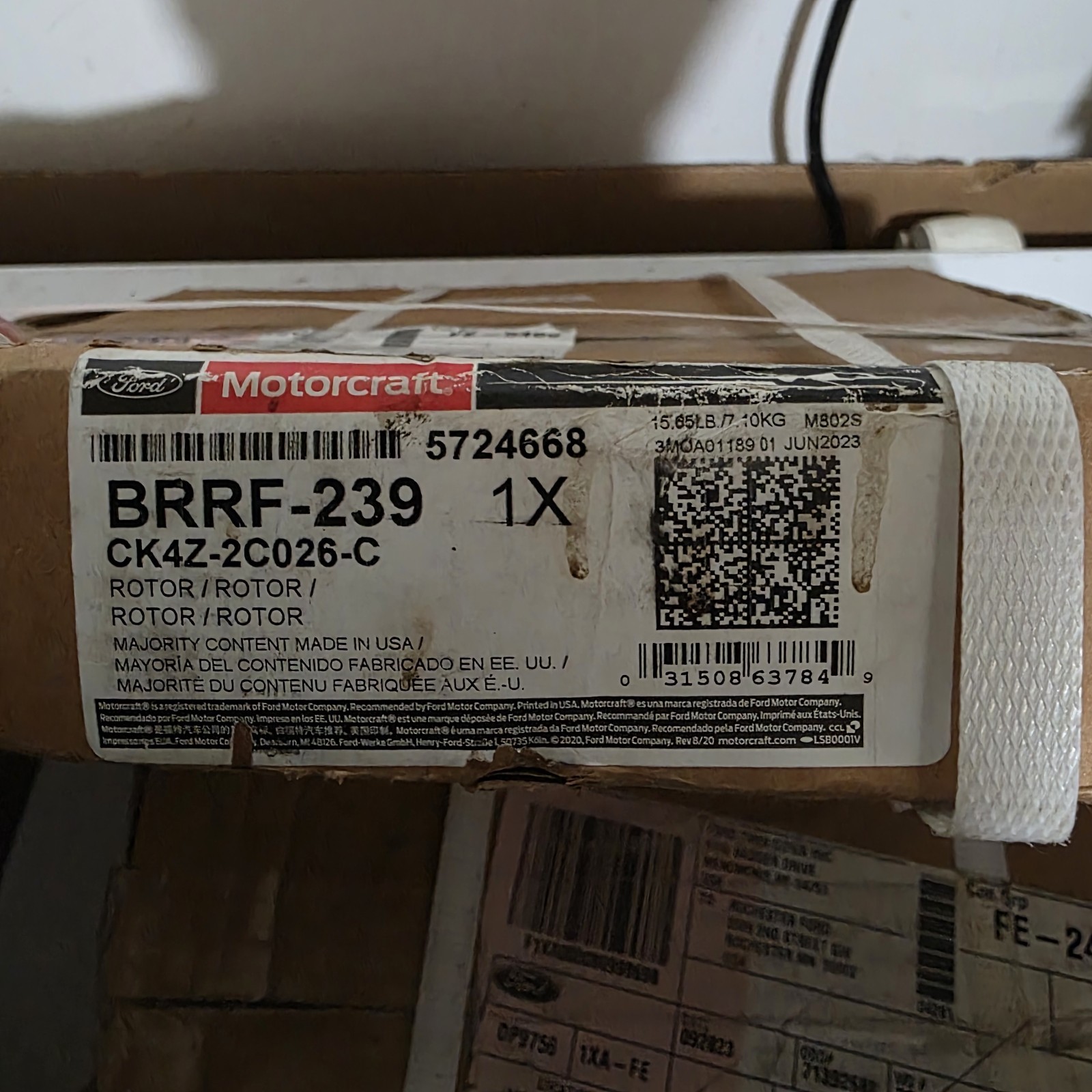 OEM Motorcraft BRRF-239 2015-2023 Ford Transit Rear Brake Rotor CK4Z2C026C NIB