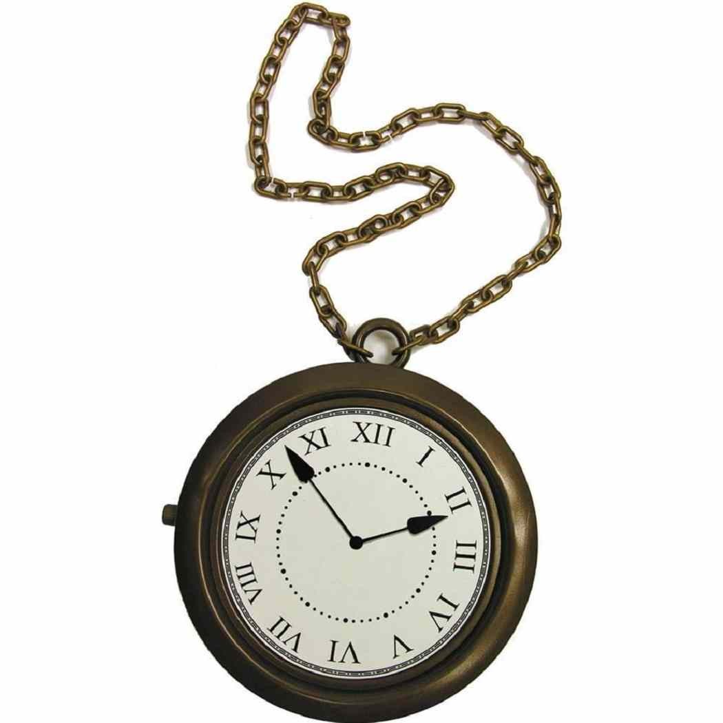 Rapper Clock Necklace Flavor Flav Public Enemy White Rabbit Costume Accessory