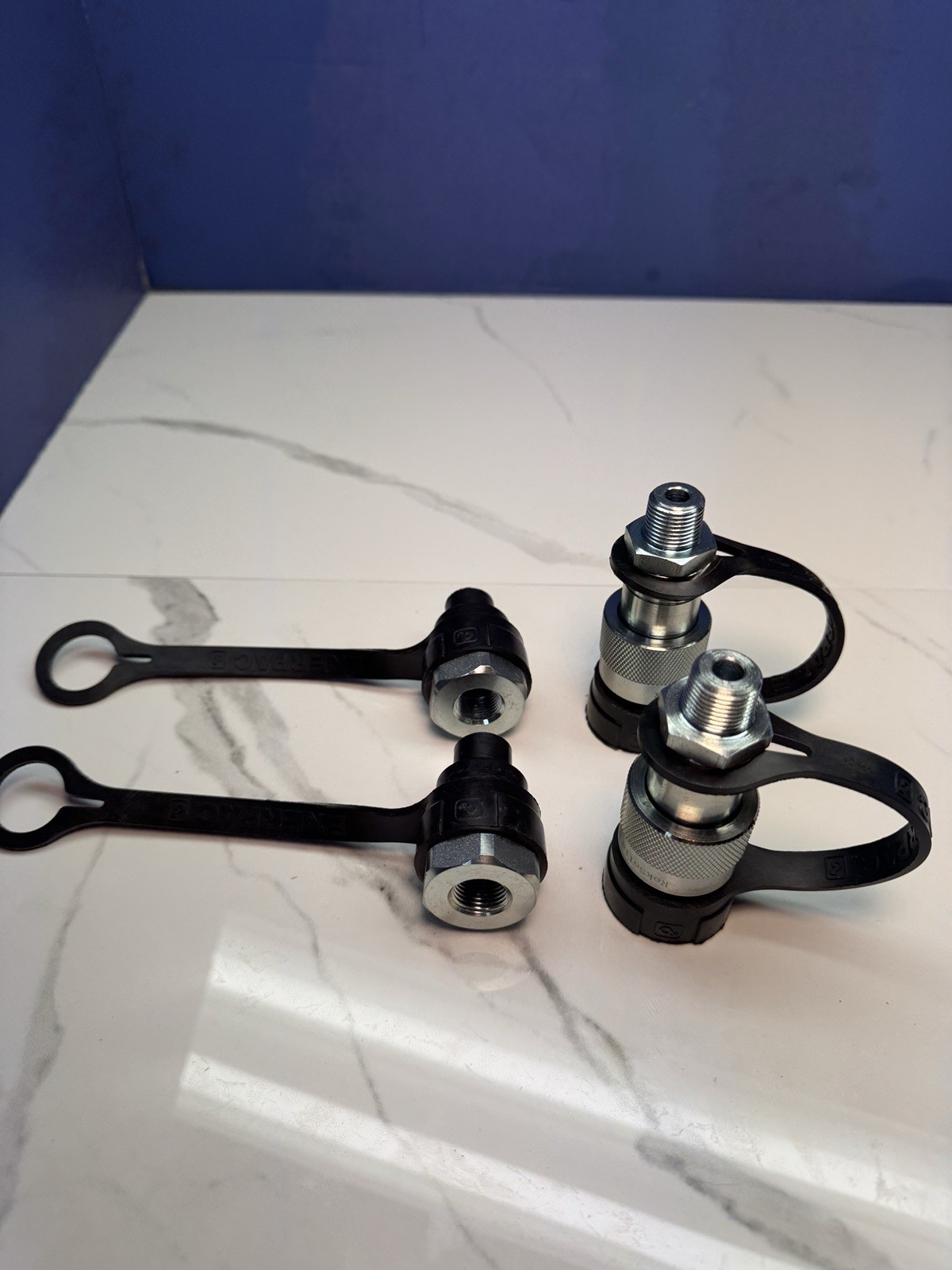 2 Sets of 3/8" 10,000 PSI High Pressure Hydraulic Quick Couplers Enerpac C-604