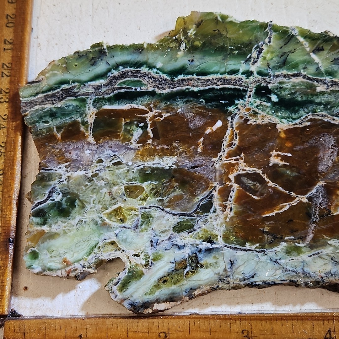 Green Opal slab Australia. Beautiful color. 6 " x 4 3/8" x 1/4" 4.9OZ