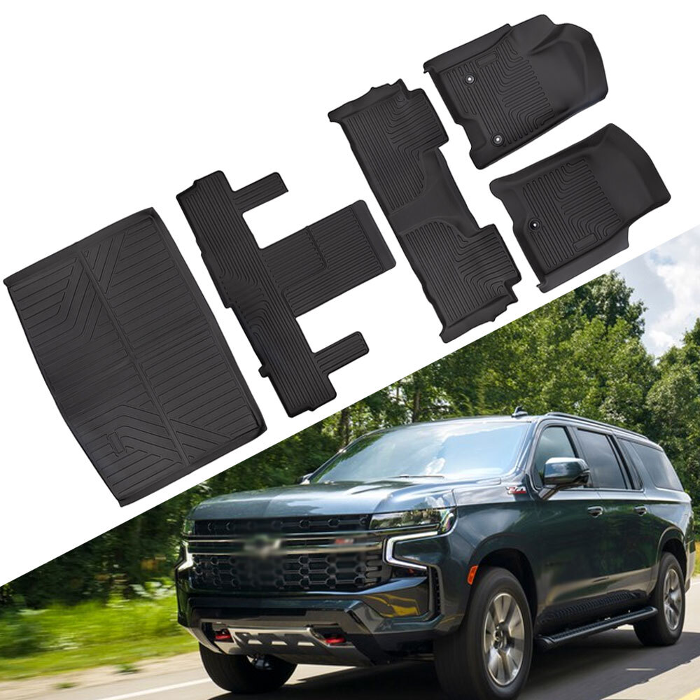 Floor Mats For 2021-2025 Chevrolet Suburban & 2021-2025 GMC Yukon XL All-Weather