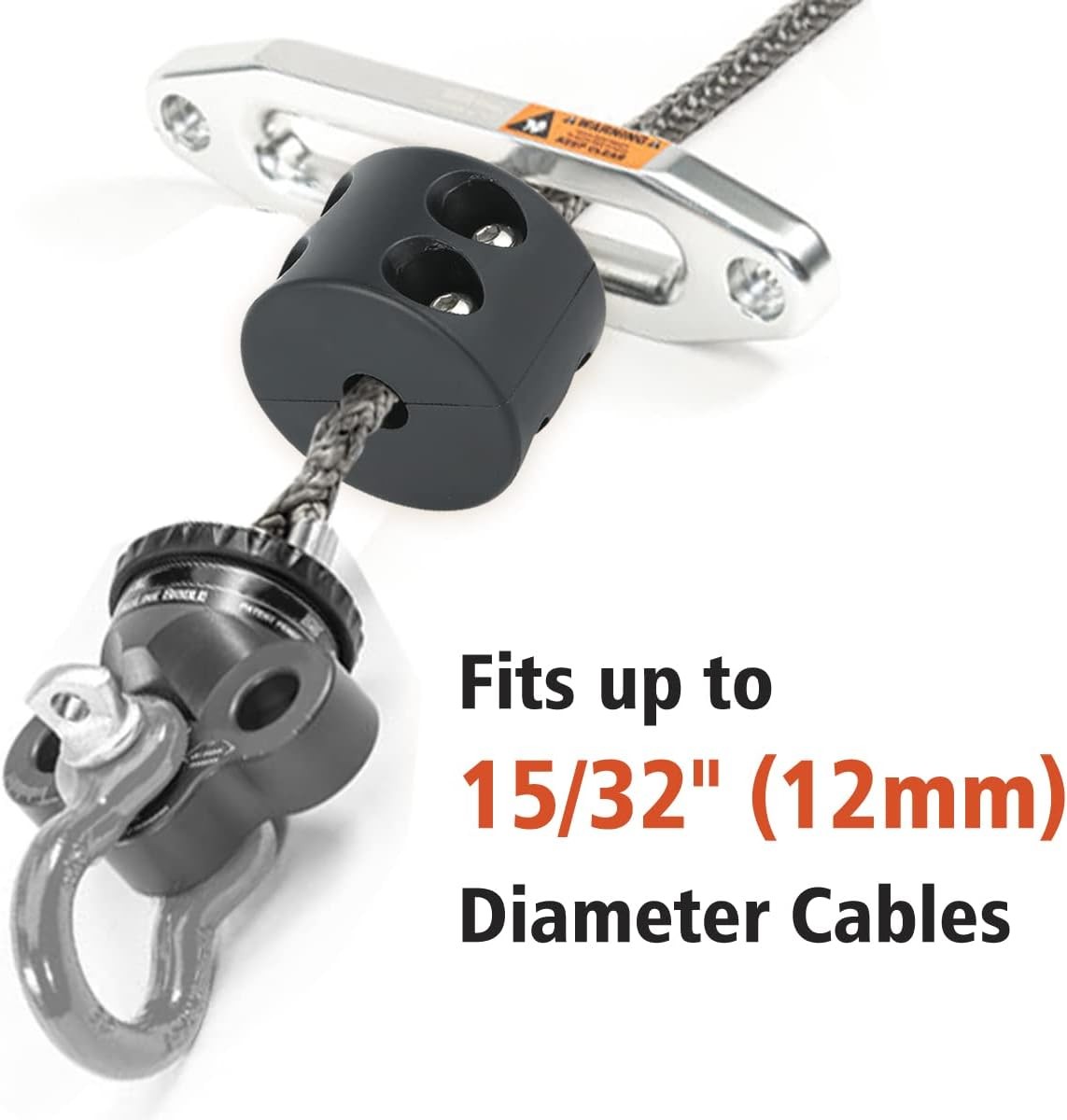 Winch Stopper Stop Rubber Heavy Duty Cable Line Waterproof Rope Hook ATV UTV