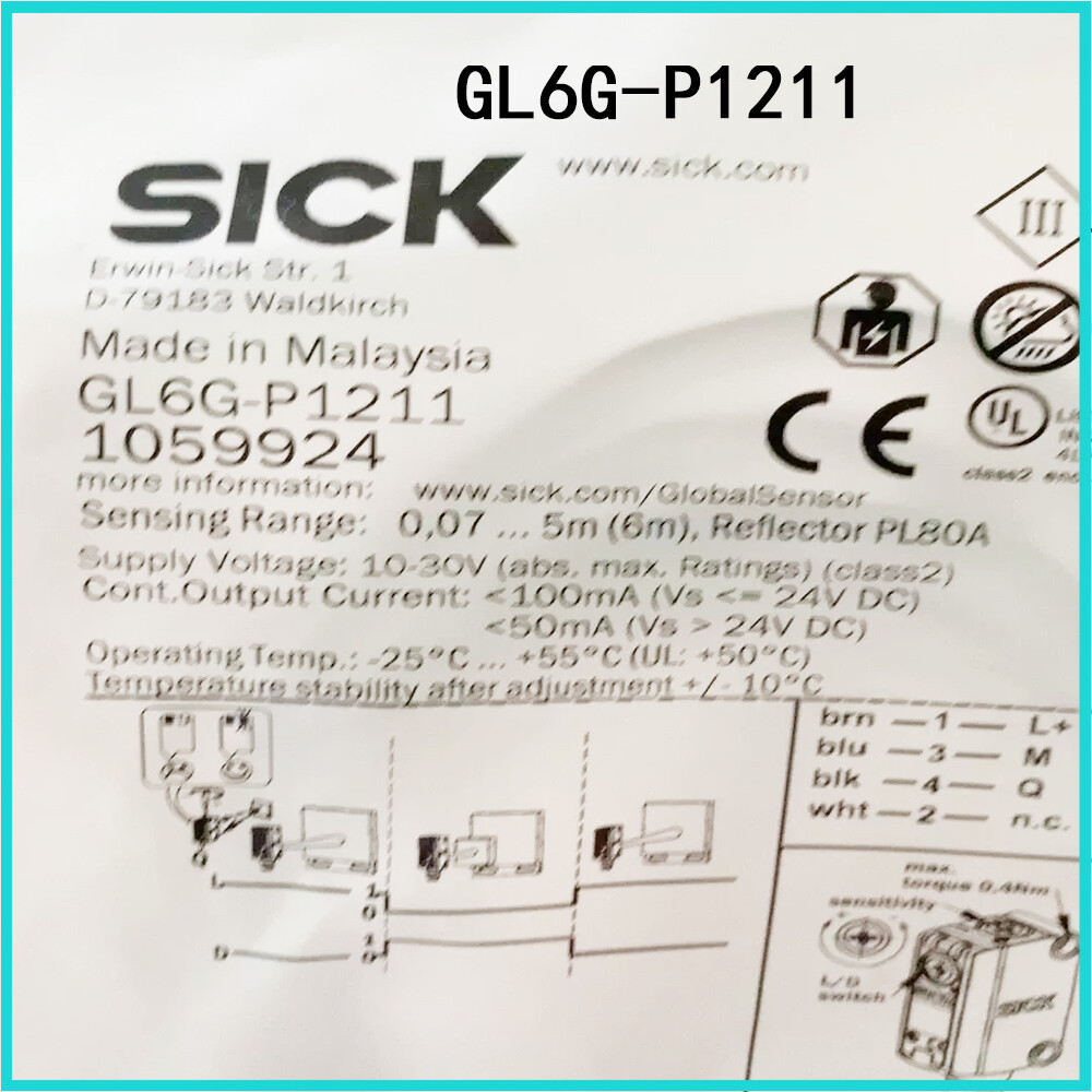 New In Box SICK photoelectric sensor GL6G-N1211 GL6G-P1211 Expedited Shipping