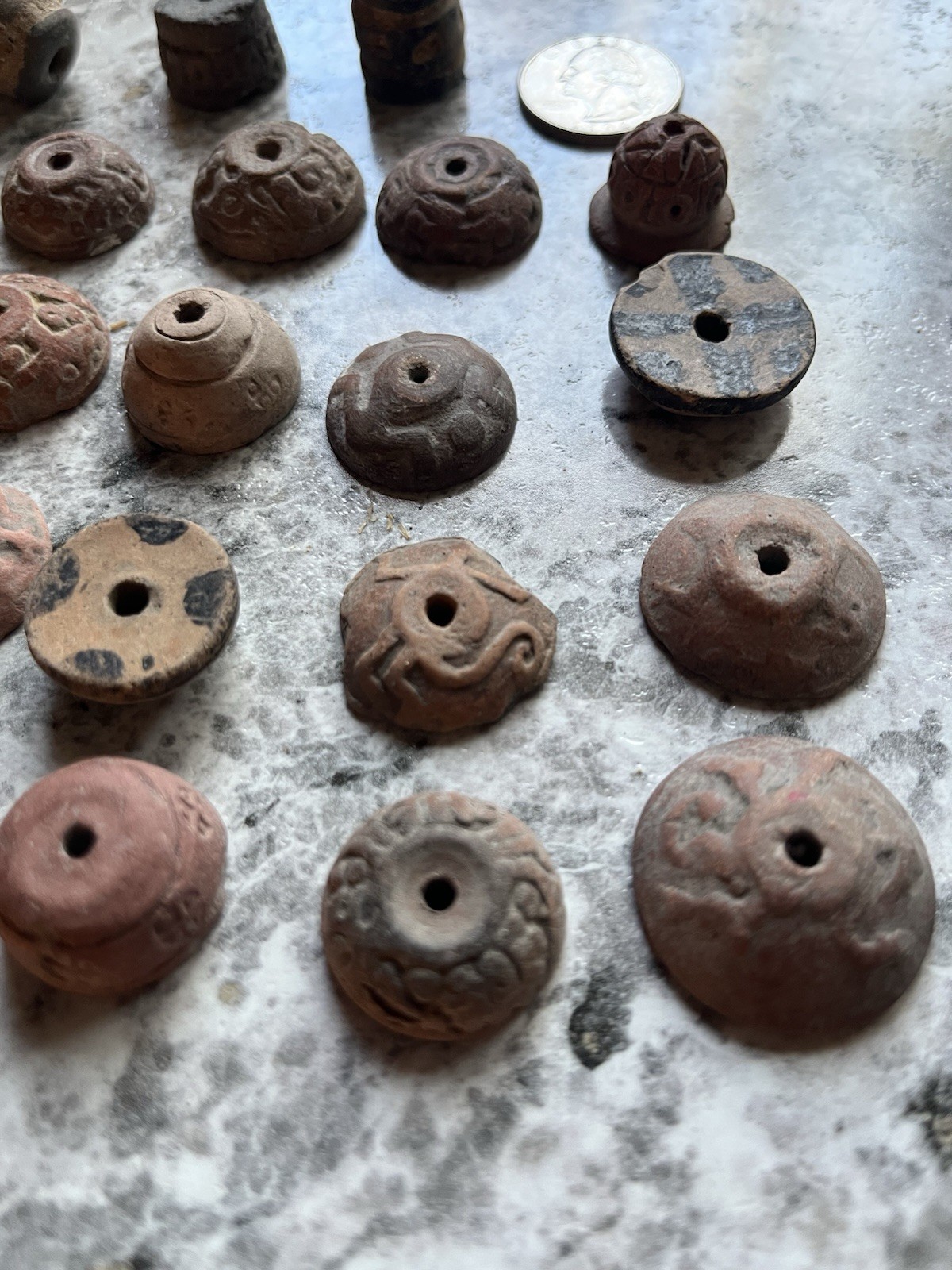 23 Teotihuacan Ancient Artifacts PreColumbian Beads Mayan Mezcala Free Shipping