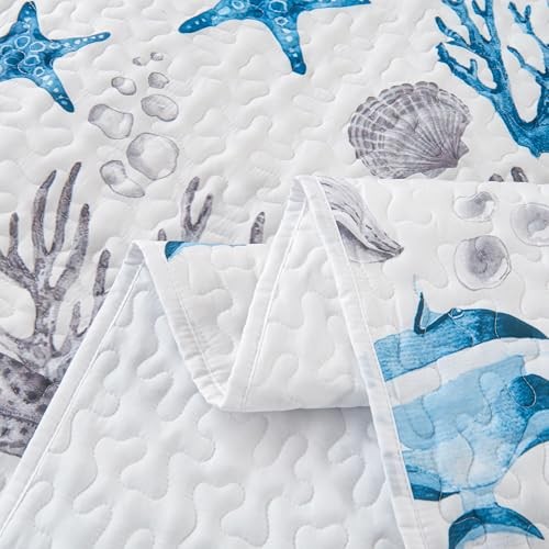 King Size Comforter Set，3 Pieces Down Alternative King(96"x90") Sea Turtle