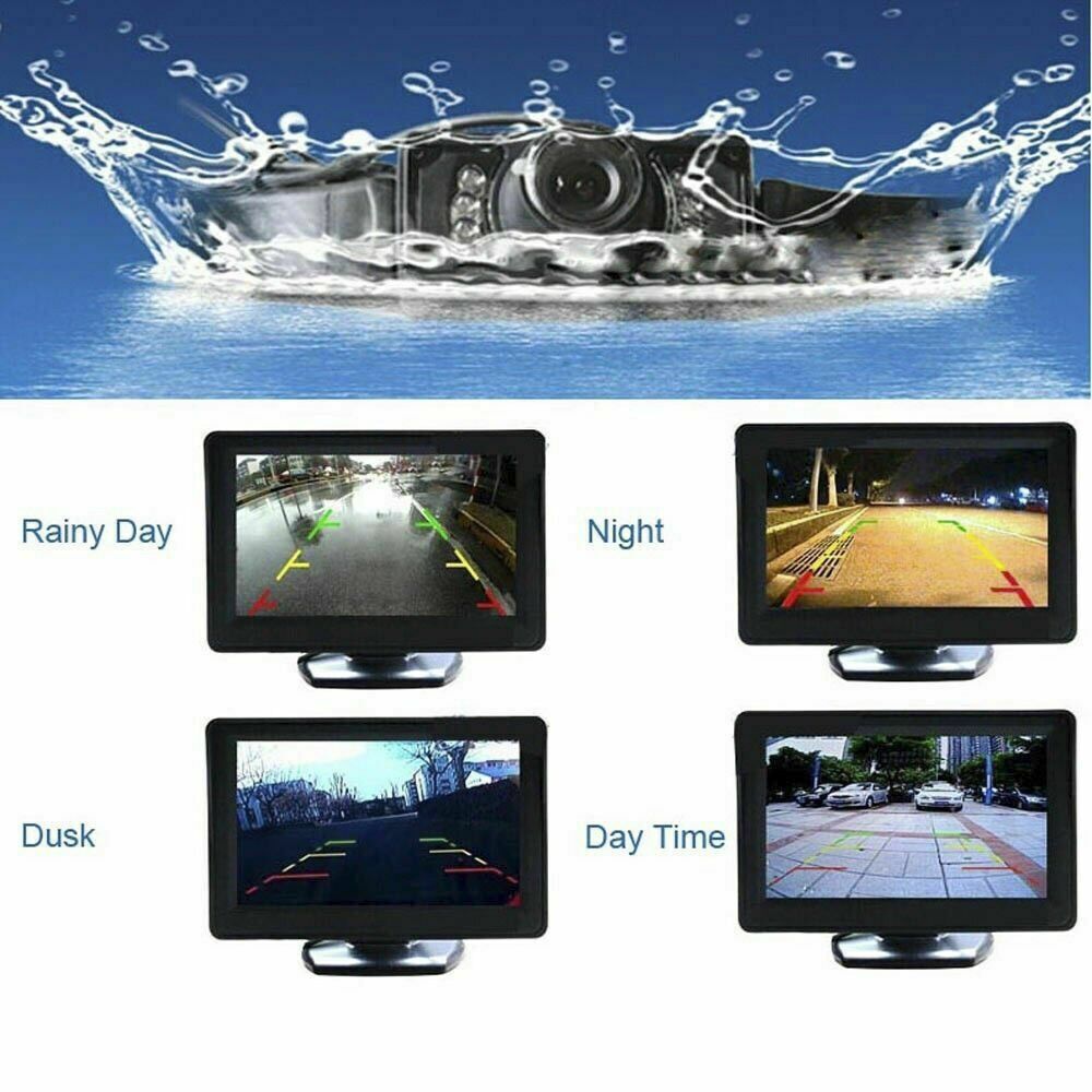 CMOS Car Rear View Backup Parking Reverse Camera Back HD Vision Waterproof 7 LED