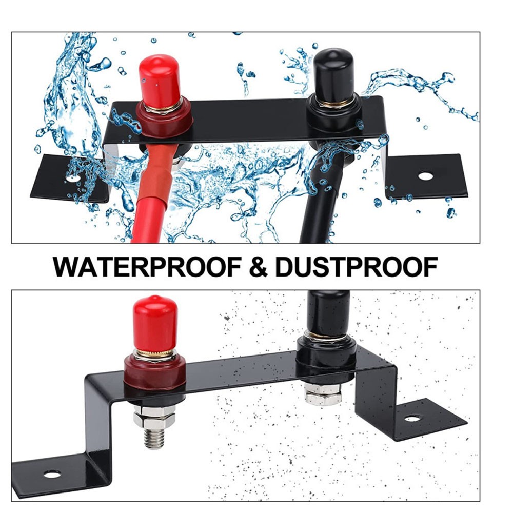 Battery Jump Post Kit Waterproof Remote Battery Jumper Terminals W/Cable & Mount