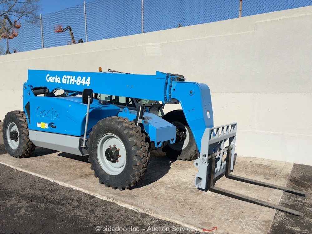2014 Genie GTH-844 44' 8k lb Telescopic Reach Forklift Telehandler Cab bidadoo