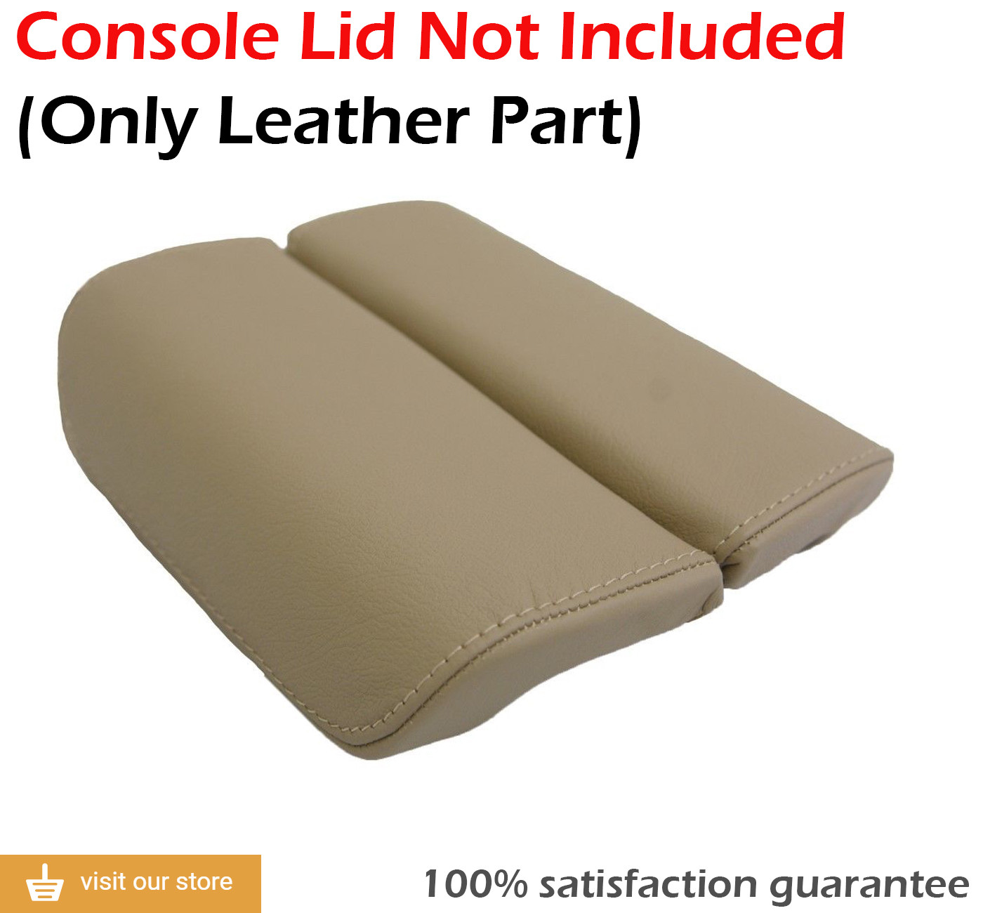 Center Console Armrest Leather Synthetic Cover for Cover Lincoln MKS 09-16 Beige