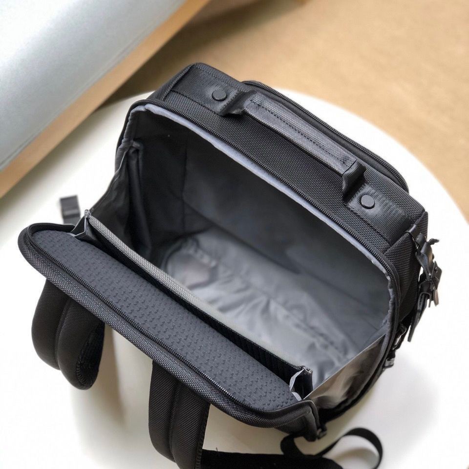 Tumi Alpha 3 BLACK Backpack Business Black Nylon Leather Outlet 2603581D3