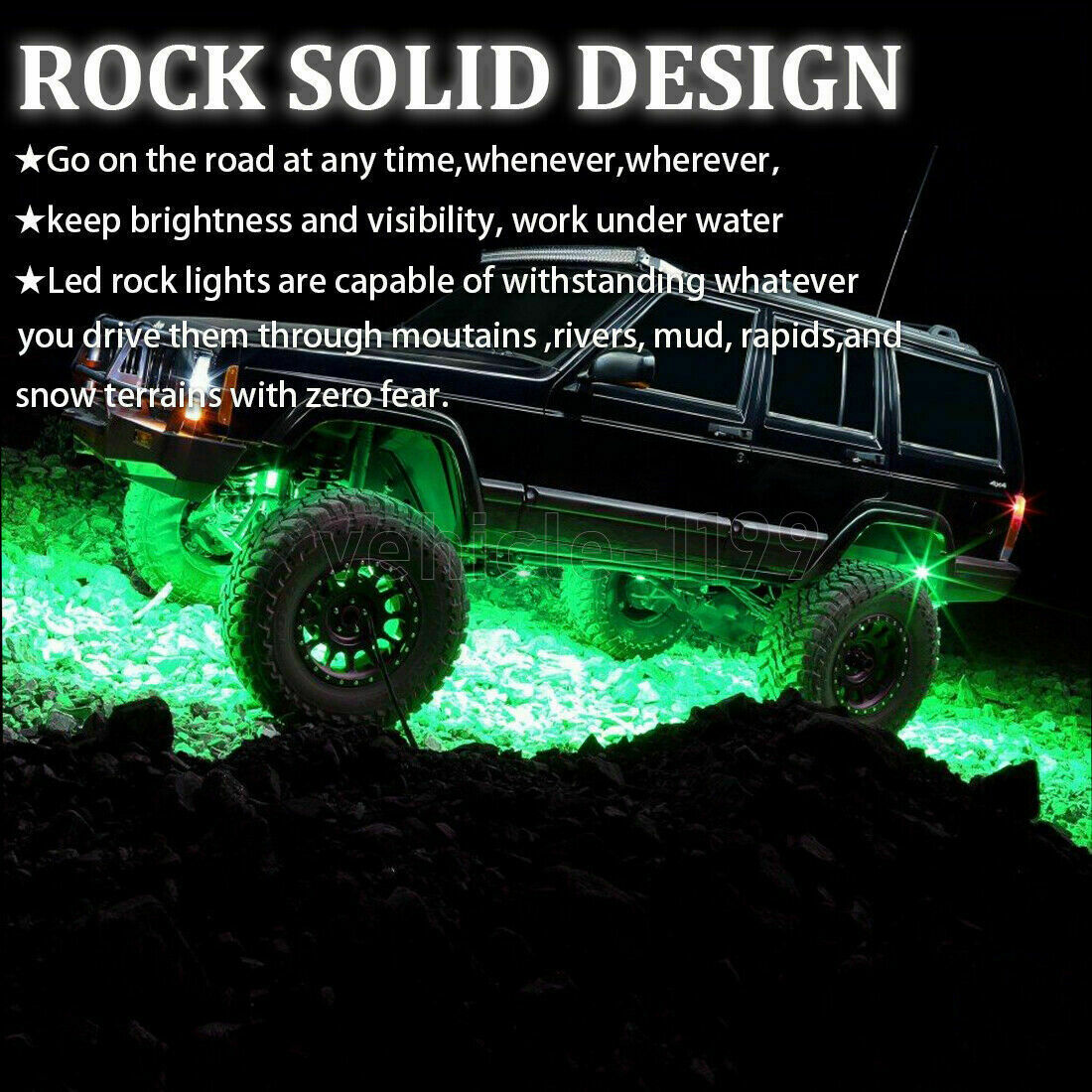 LED Rock Lights for ATV Offroad Truck Boat Underglow Underbody Fender Light Seal