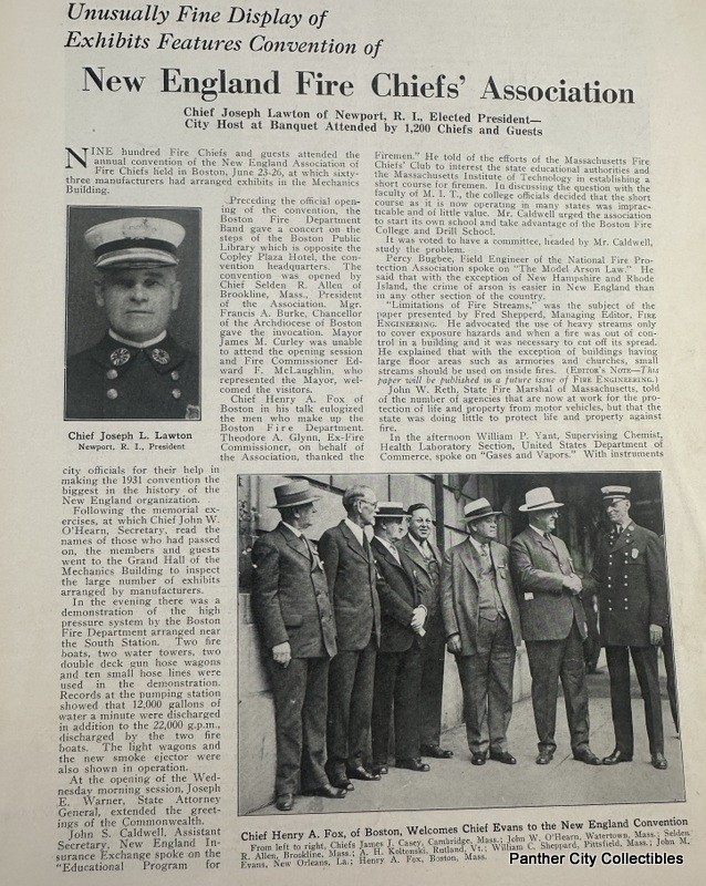 1930s 1940s Lot (5) Magazine Fire Engineering Firefighters Trucks Advertising +