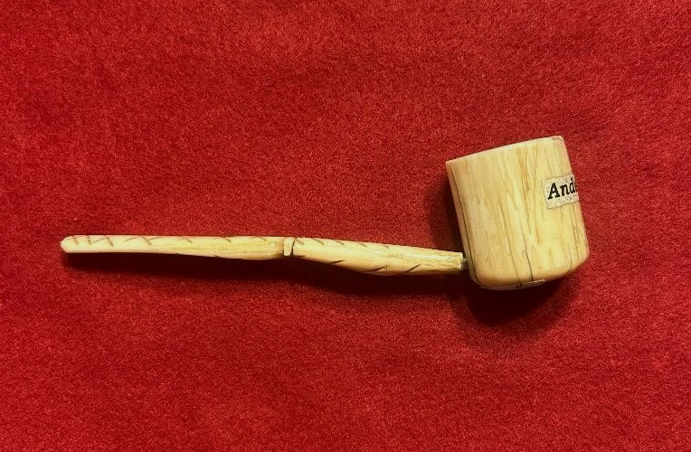 ORIGINAL RARE ANDERSONVILLE PRISON CIVIL WAR CARVED SMOKING PIPE PETERSON MUSEUM