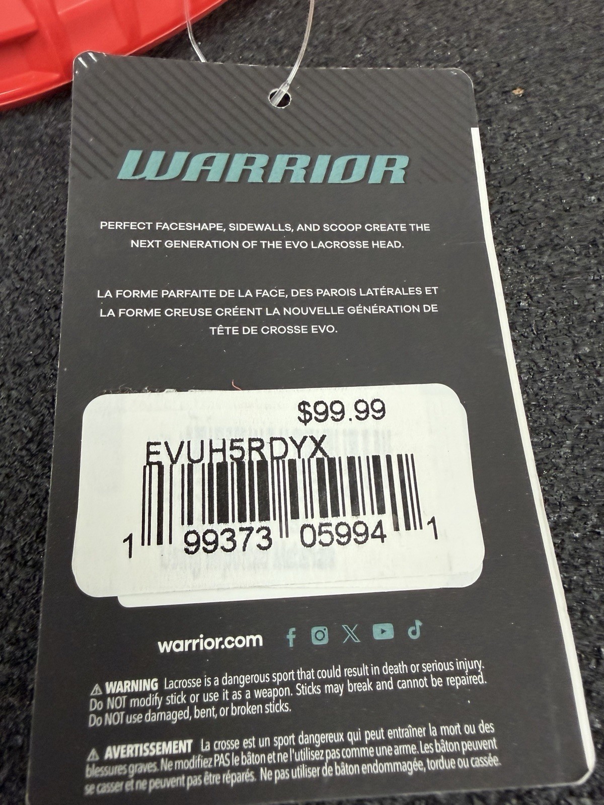 WARRIOR EVO RED Unstrung **NEW**