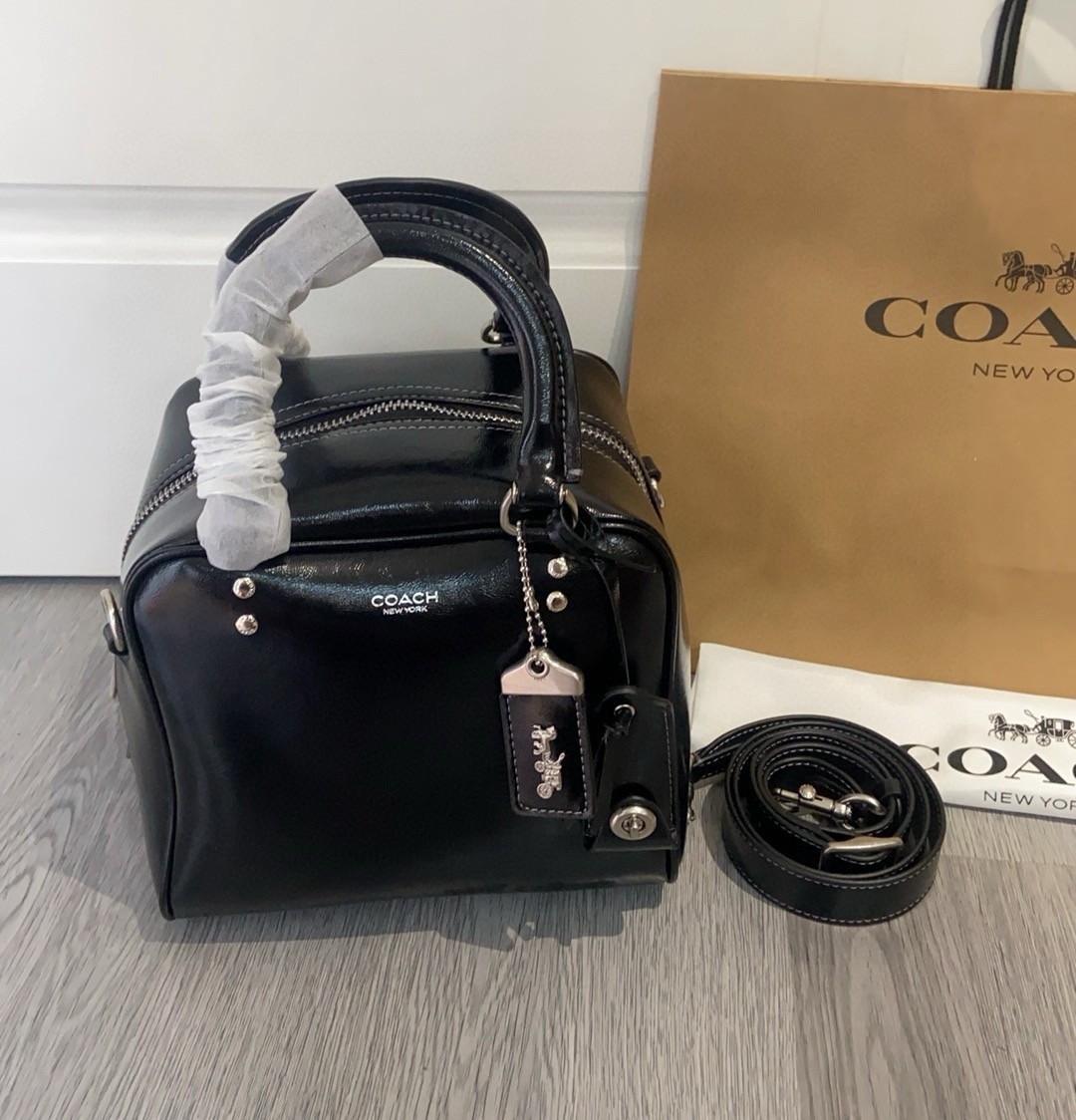 COACH Cube Rogue Bag 20 Shoulder Bag Black CBH04 Outlet NEW leather
