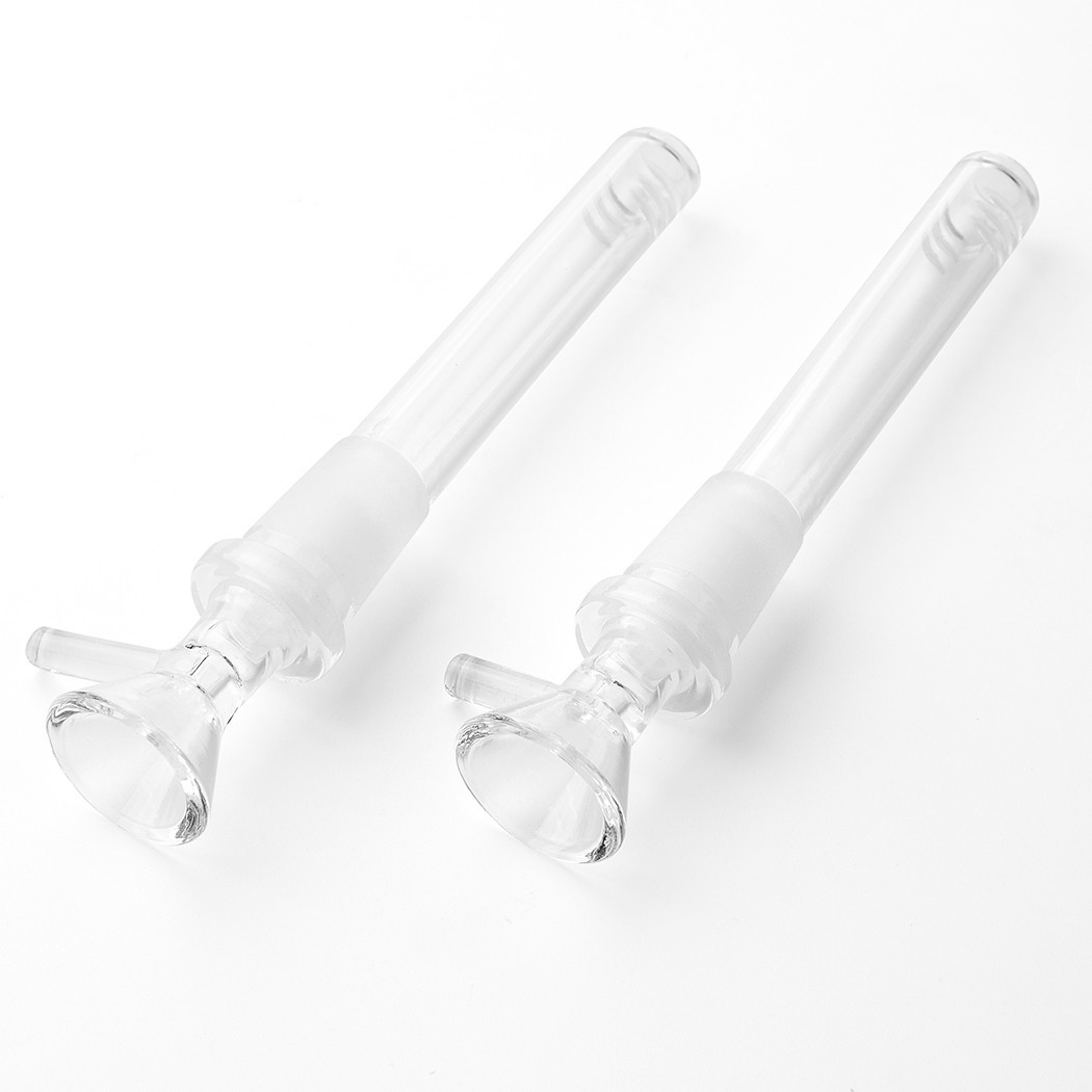 2-Pack 4.3'' 14mm Glass Downstem and 14mm Male Bowl Piece for Glass Bong