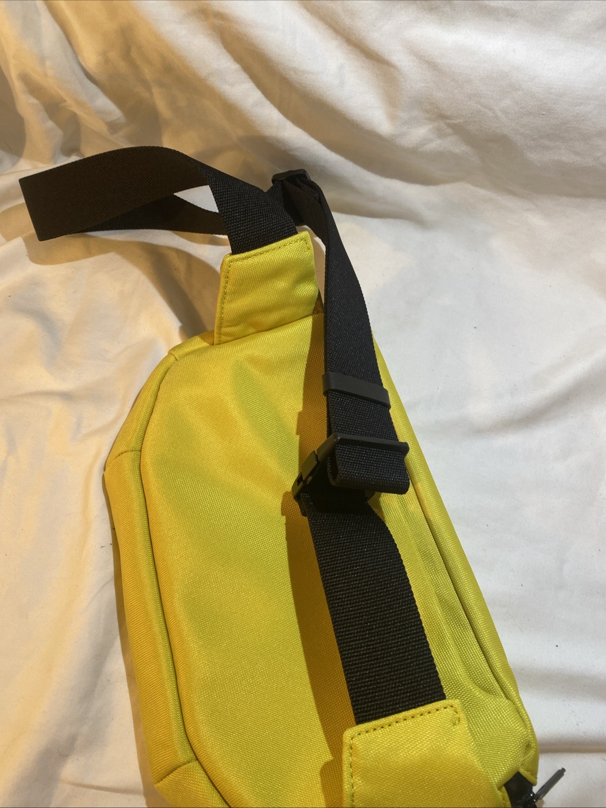 AWAY By Paloma Waist Pack Black Belt Bag Travel Accessory Neon Yellow W/floral