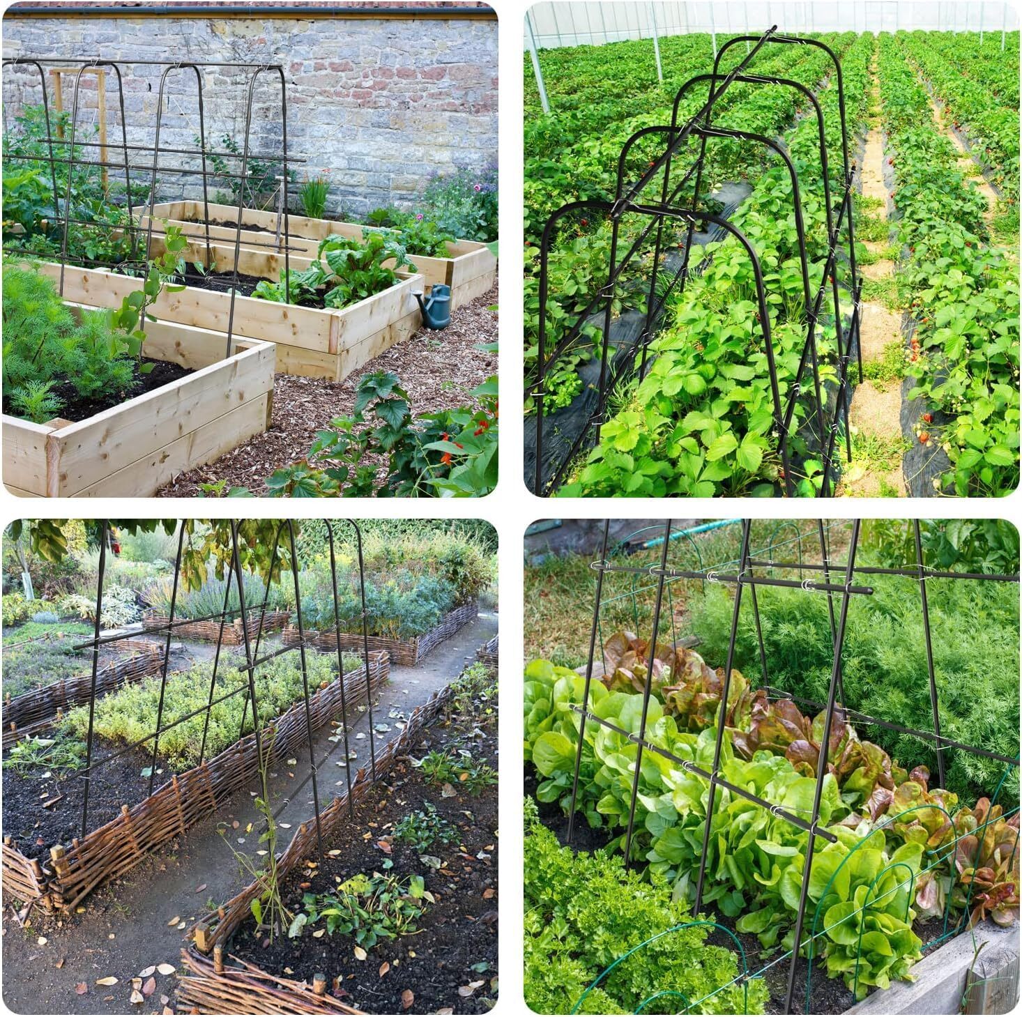 NAIZEA Extra Tall Garden Arch Trellis 87" H Arbor Plant Support Trellis Archway