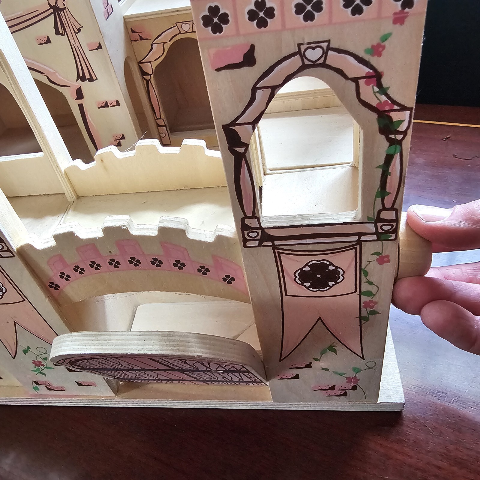 Melissa and Doug Wooden Folding Princess Castle and UNOPENED furniture and dolls