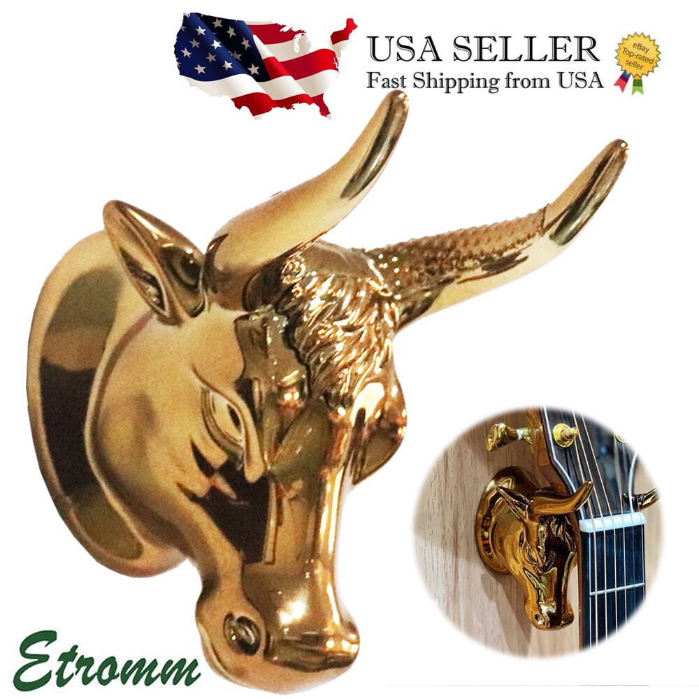 Bull Head Guitar Hangers Wall Mount Adjustable Hook Holder Instrument Display US