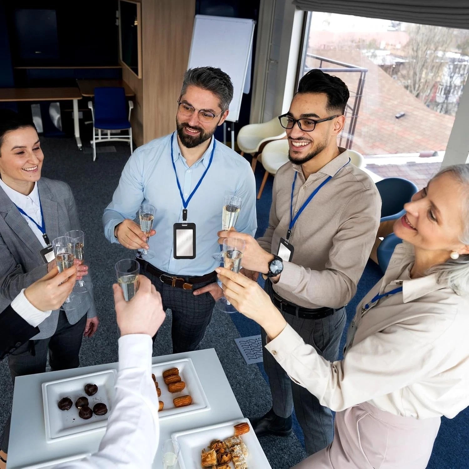 3 Pack ID Badge Holder with Plastic Clip, Double-Sided Clear Vertical Badge.....