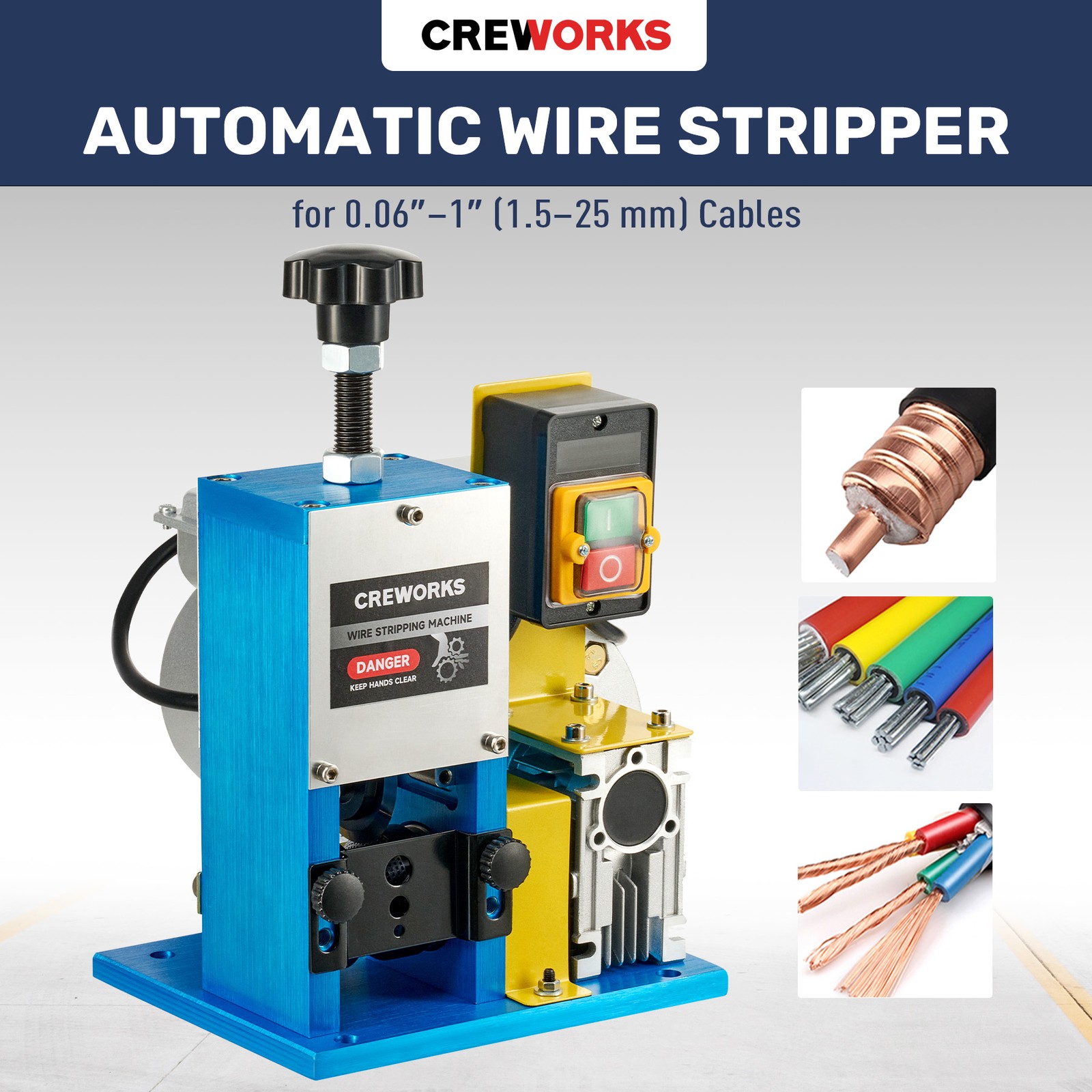 Automatic Wire Stripping Machine for 0.06"-1" Scrap Wire Recycling - Used