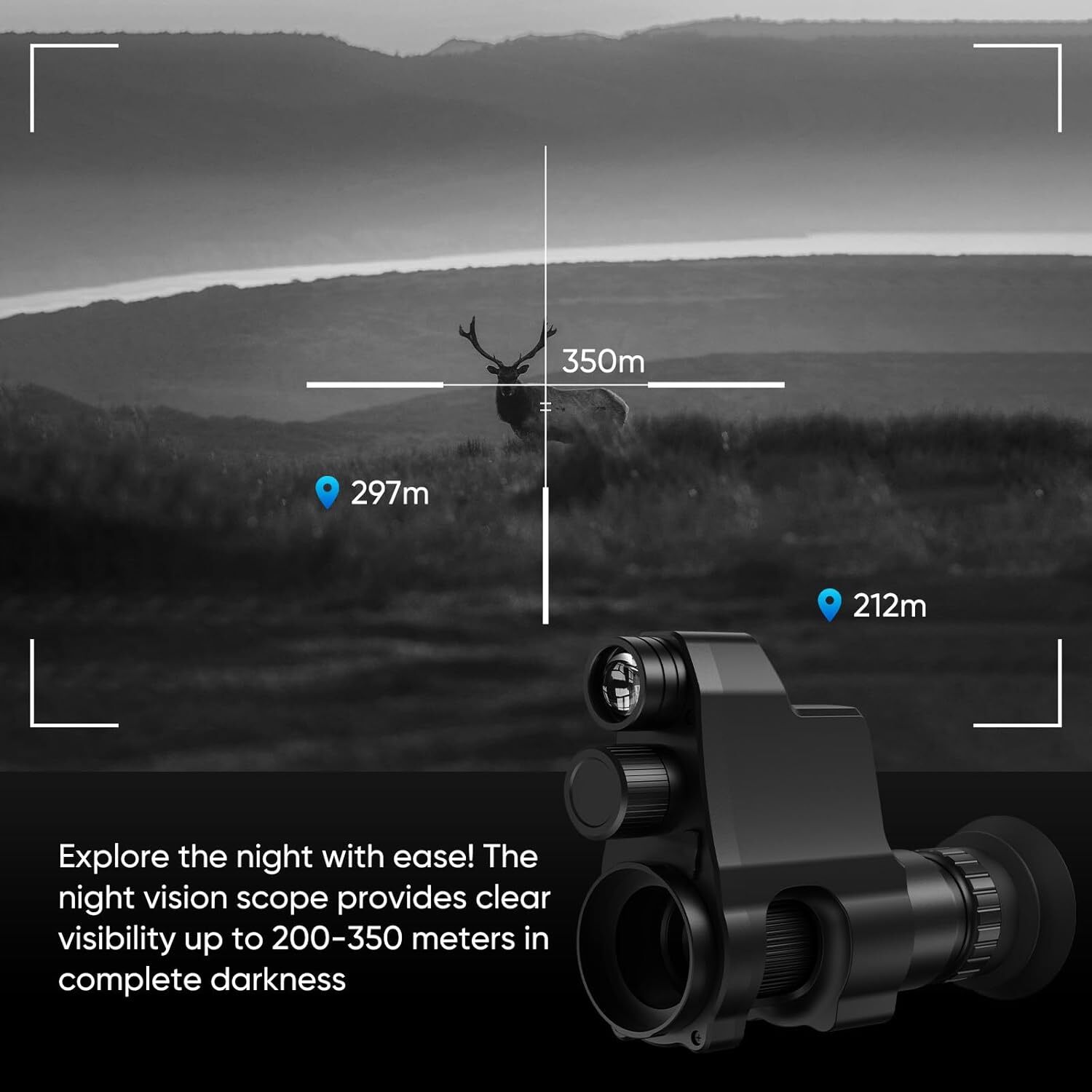 GOYOJO Night Vision Scope for Rifle Optics 1920x1080 OLED Monocular Day&Night