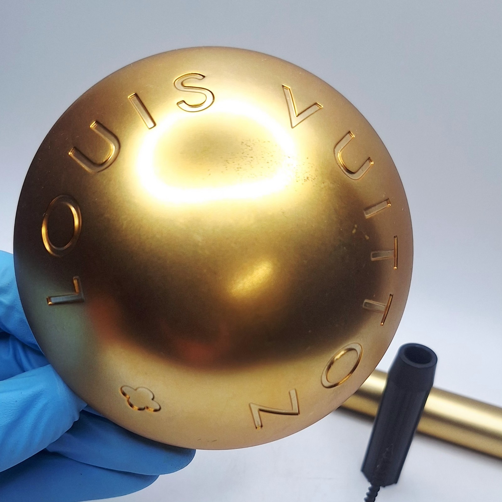 LOUIS VUITTON 2013 Store Window Display Rivet Stud LV Brushed Gold Plastic RARE