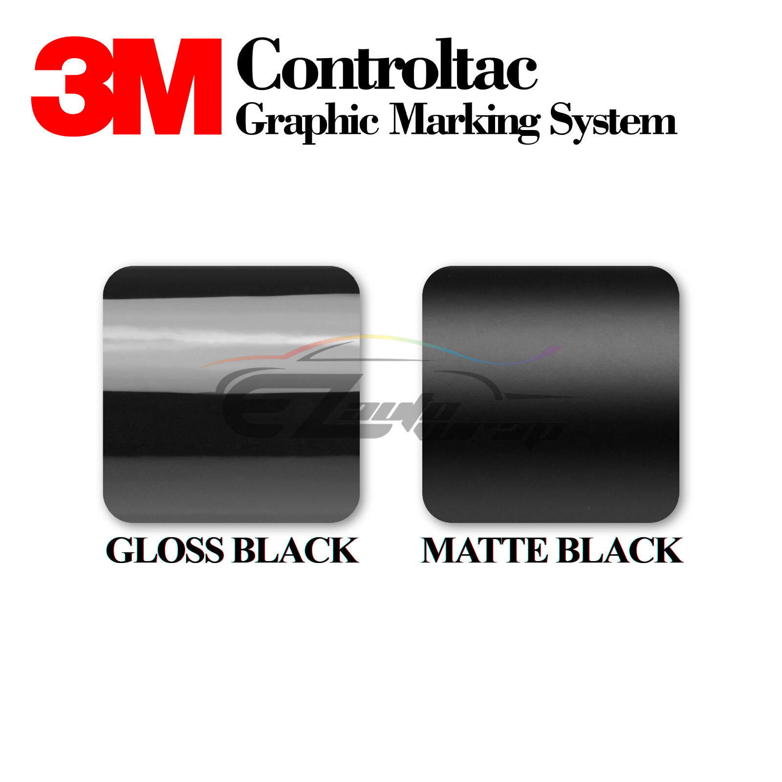 Genuine 3M Gloss Black Vinyl Wrap Car Sticker Film Decal Bubble Free