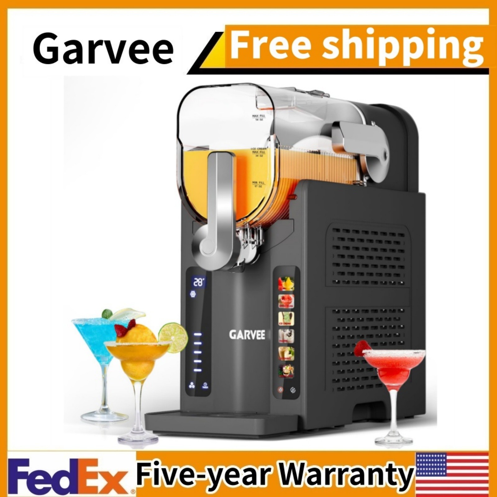 Slushie Machine for Home No Ice Needed 88 oz Large Capacity for Frozen Margarita