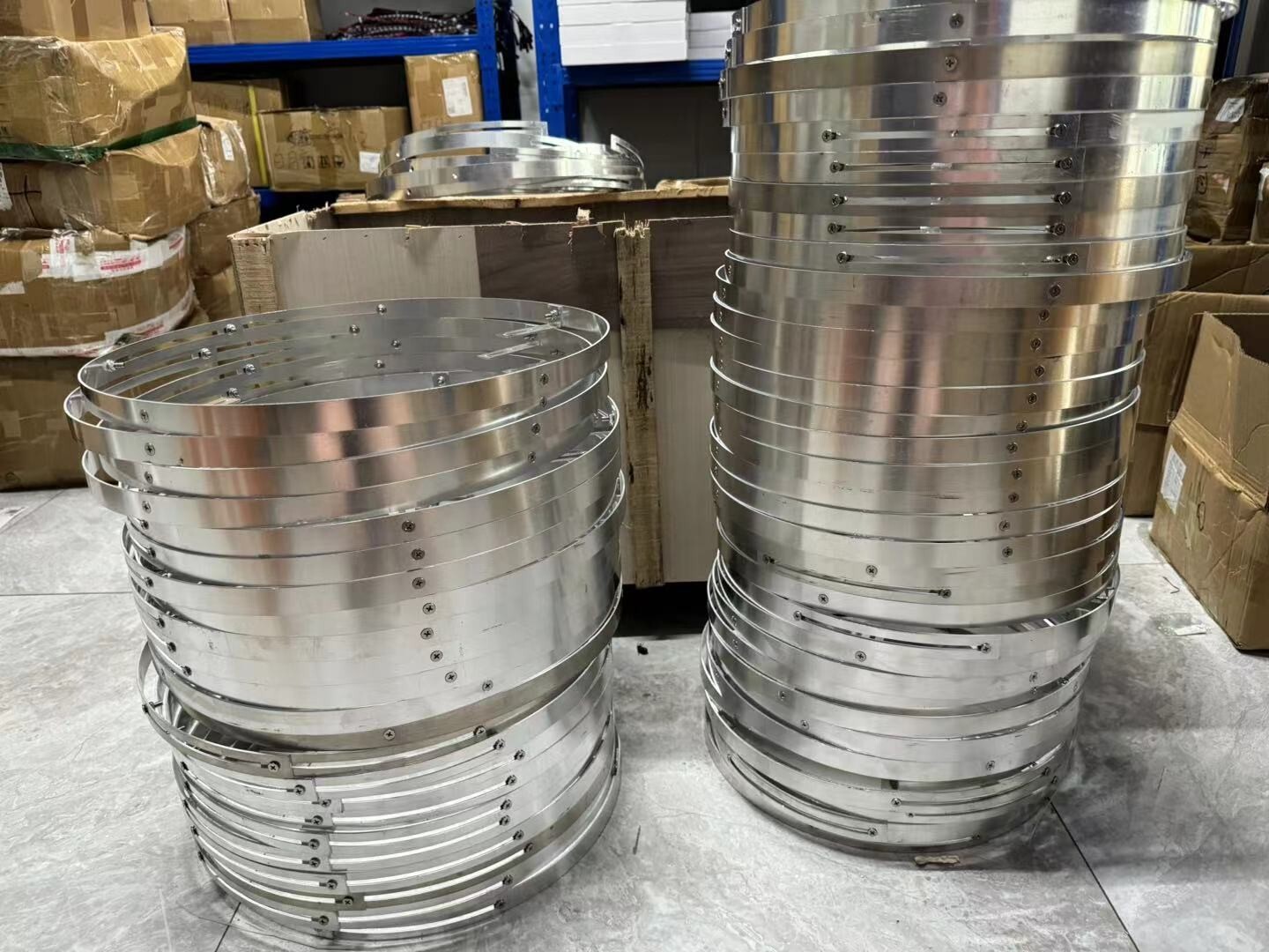 4PCS 15.5" Adjustable Aluminum Metal Rings + L Bracket for Wheel Rings lights