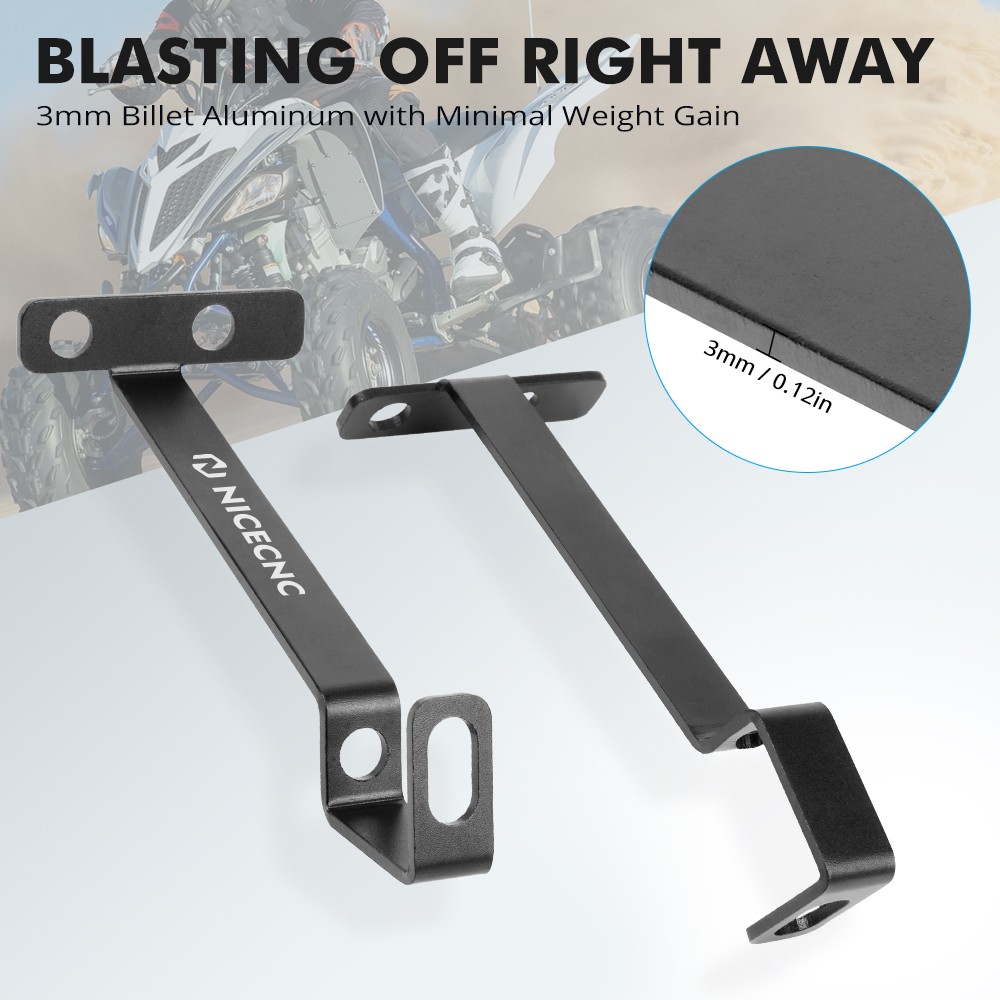 For Yamaha Raptor 700 700R YFM700 Rear Turn Signal Light Mount Bracket 2013-2026