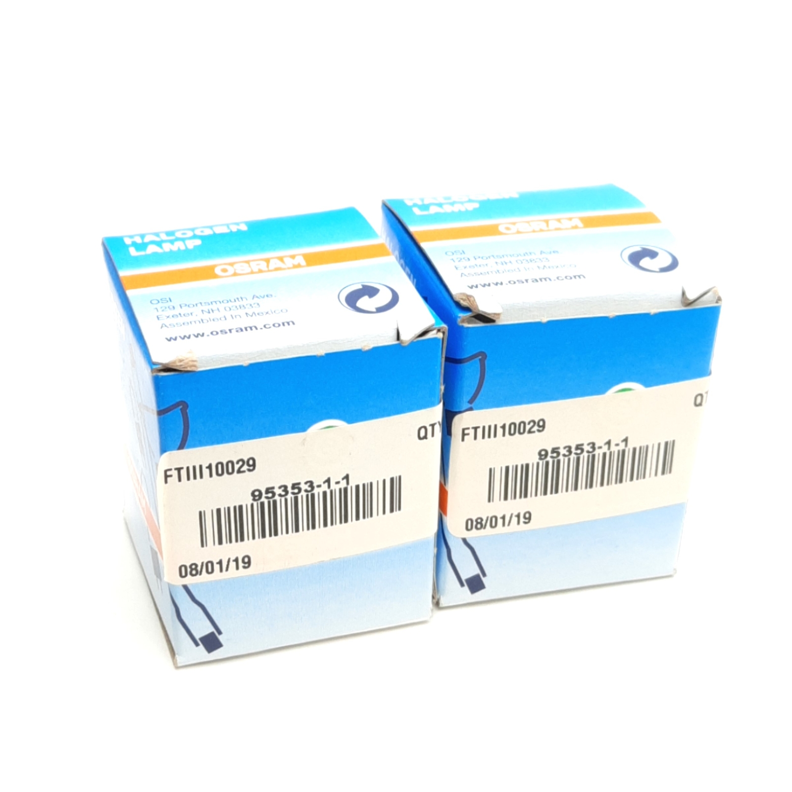 Lot of 2 Osram 54842 EKE Microscopy Replacement Halogen Bulb, GX3.5, 21V, 3150K