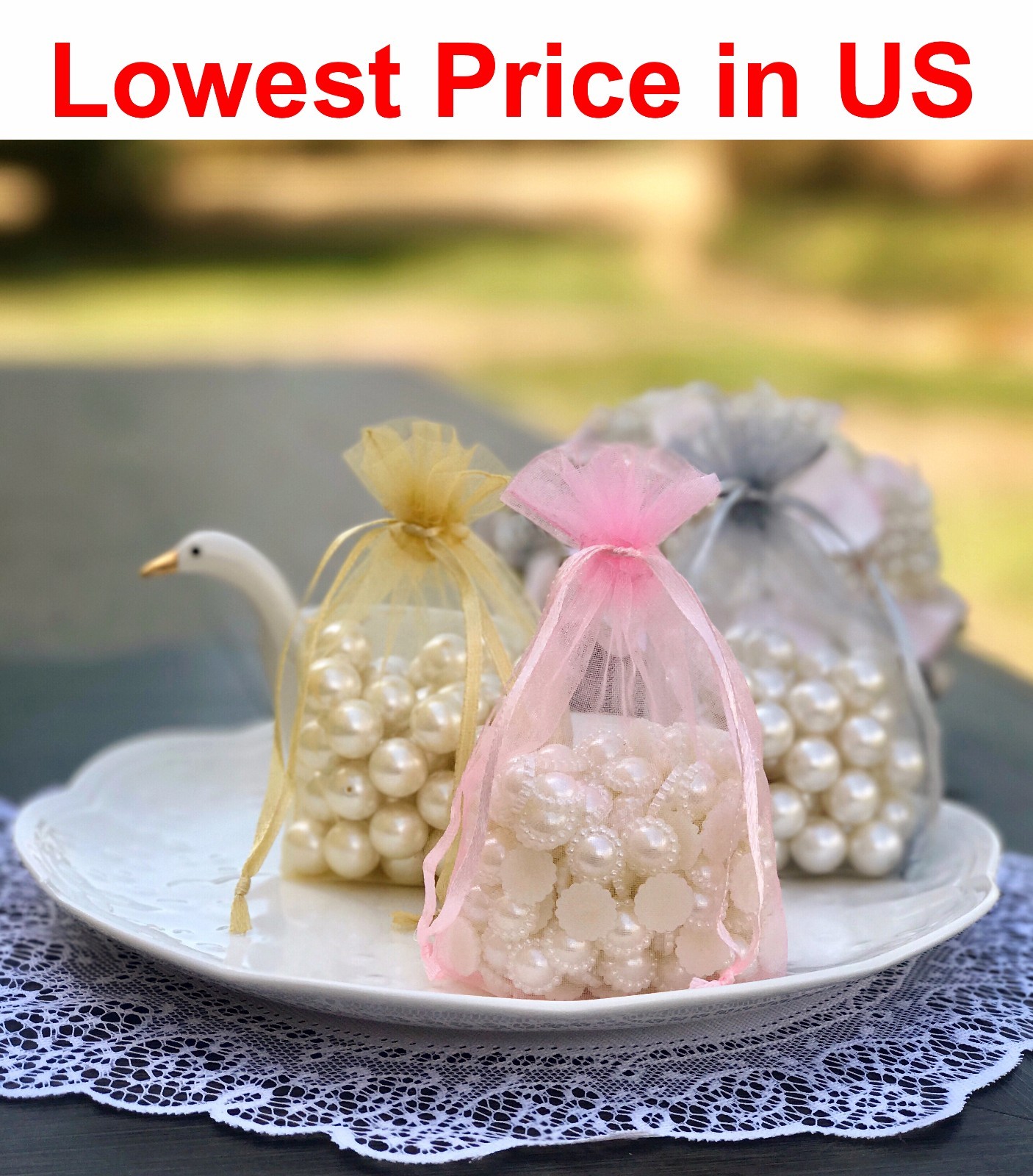 50/100/200/500 Organza Wedding Party Favor Gift Candy Sheer Bags Jewelry Pouch