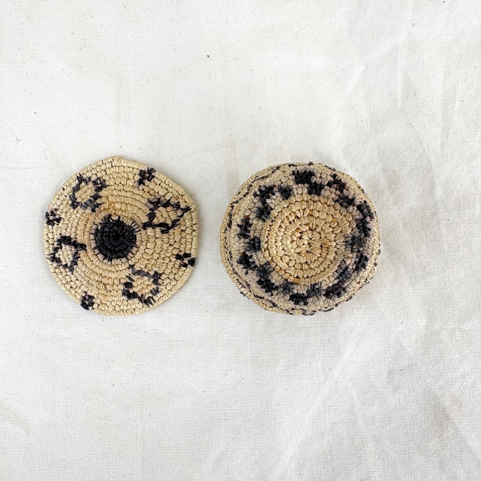 Two Miniature White Mountain Apache Baskets