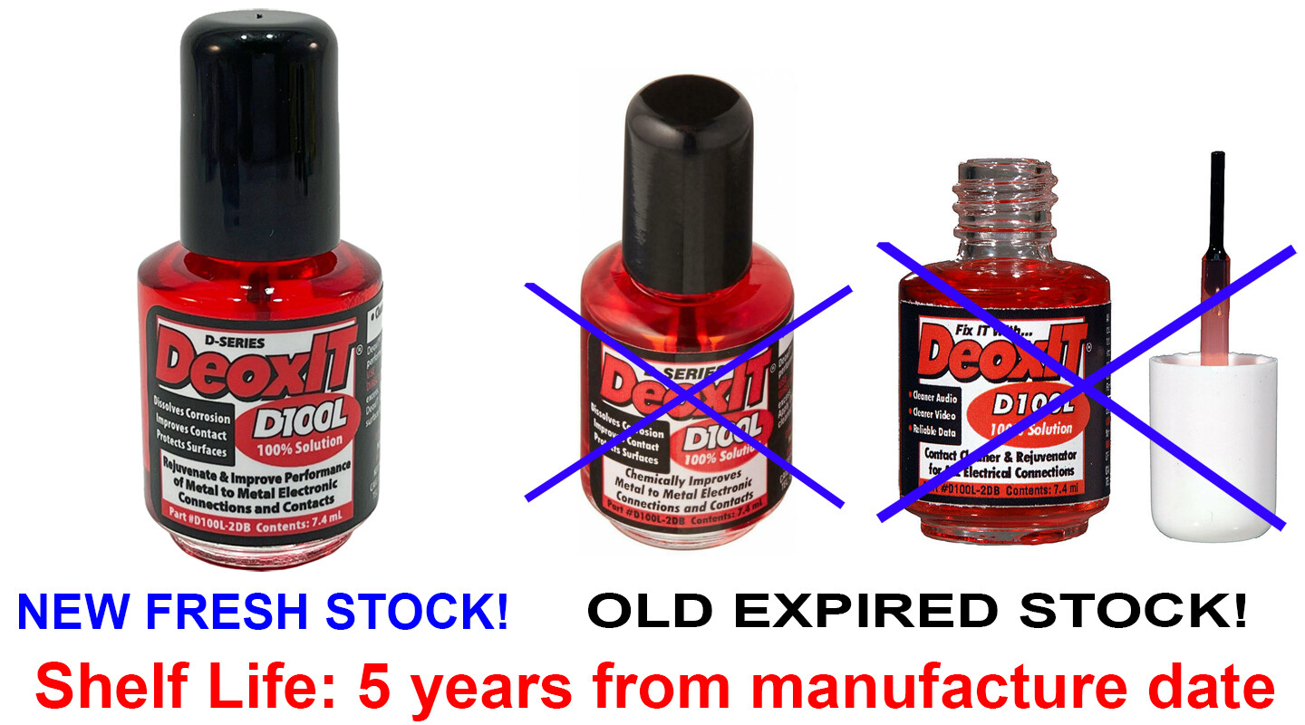 DeoxIT® 100% solution, 7.4mL, Brush Applicator, D100L-2DB, FRESH STOCK CAIG LABS