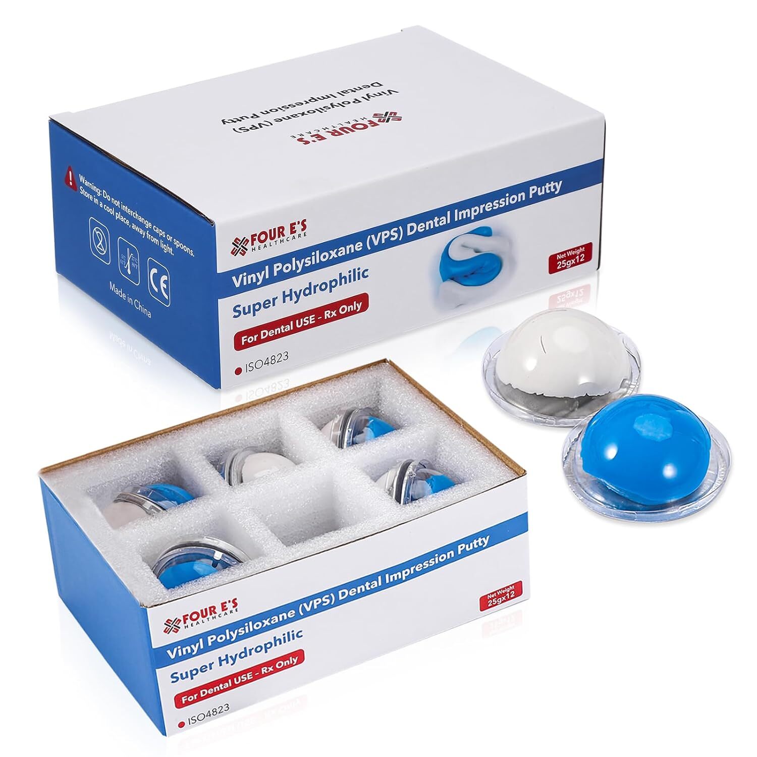 12x 25g New Dental Putty Fast Set PVS VPS Impression Silicon Material Mint Base