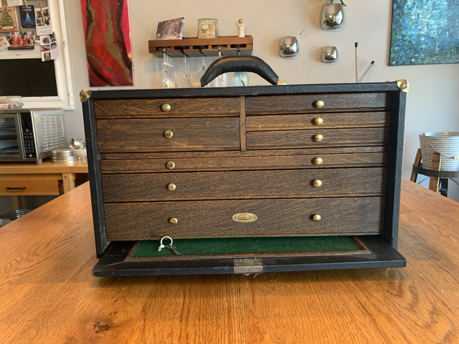 Rare Antique Gerstner 31B Machinists Case With 8 Drawers