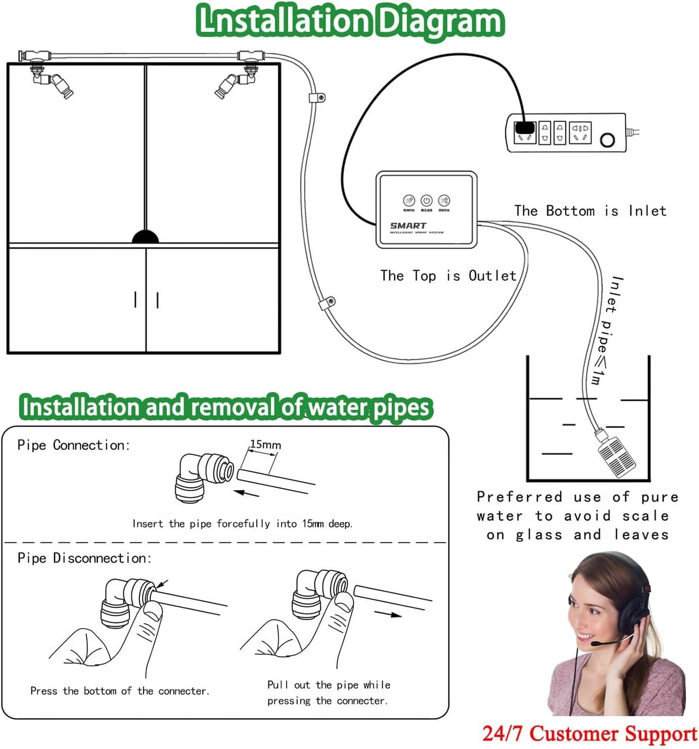 Reptile Humidifier Mister Fogger for Terrarium Automatic Timer Spray Mist Fogger